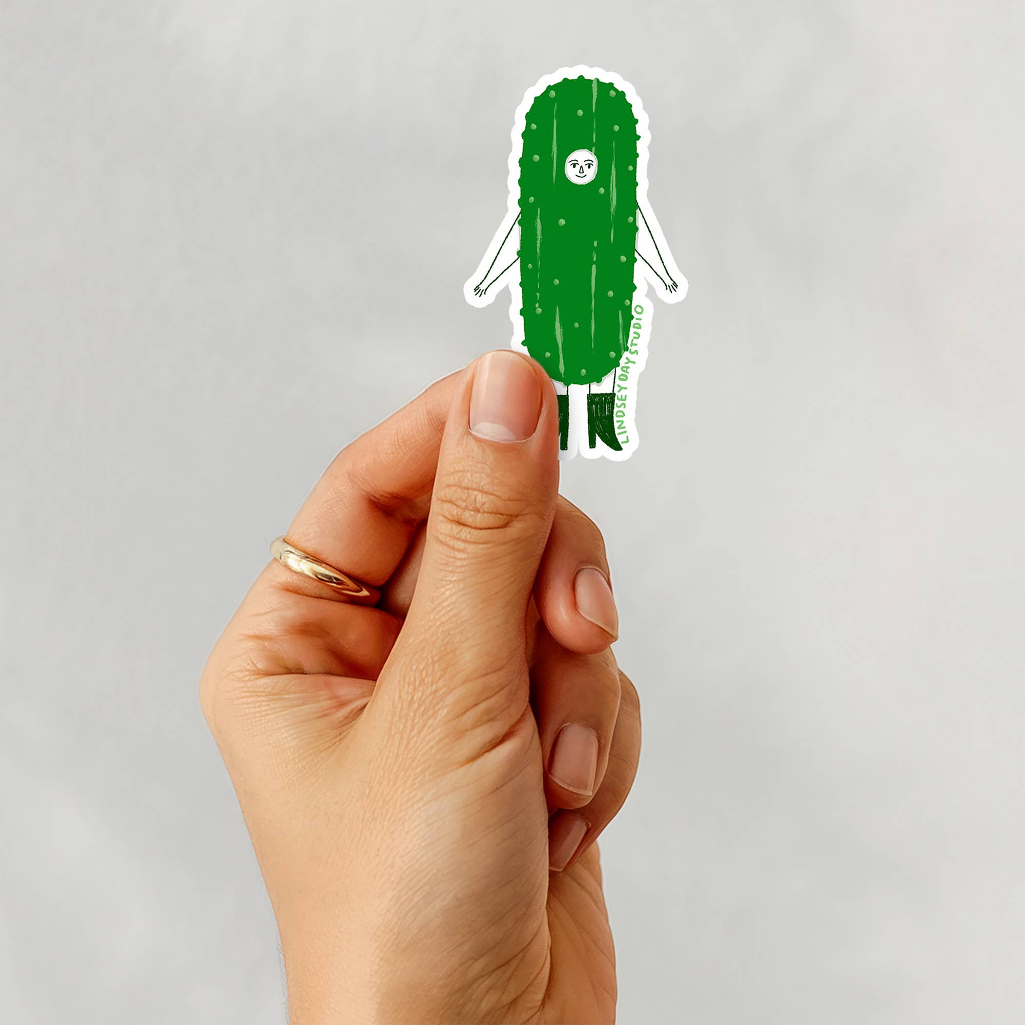 Pickle Girl Sticker, Food Sticker, Funny Sticker
