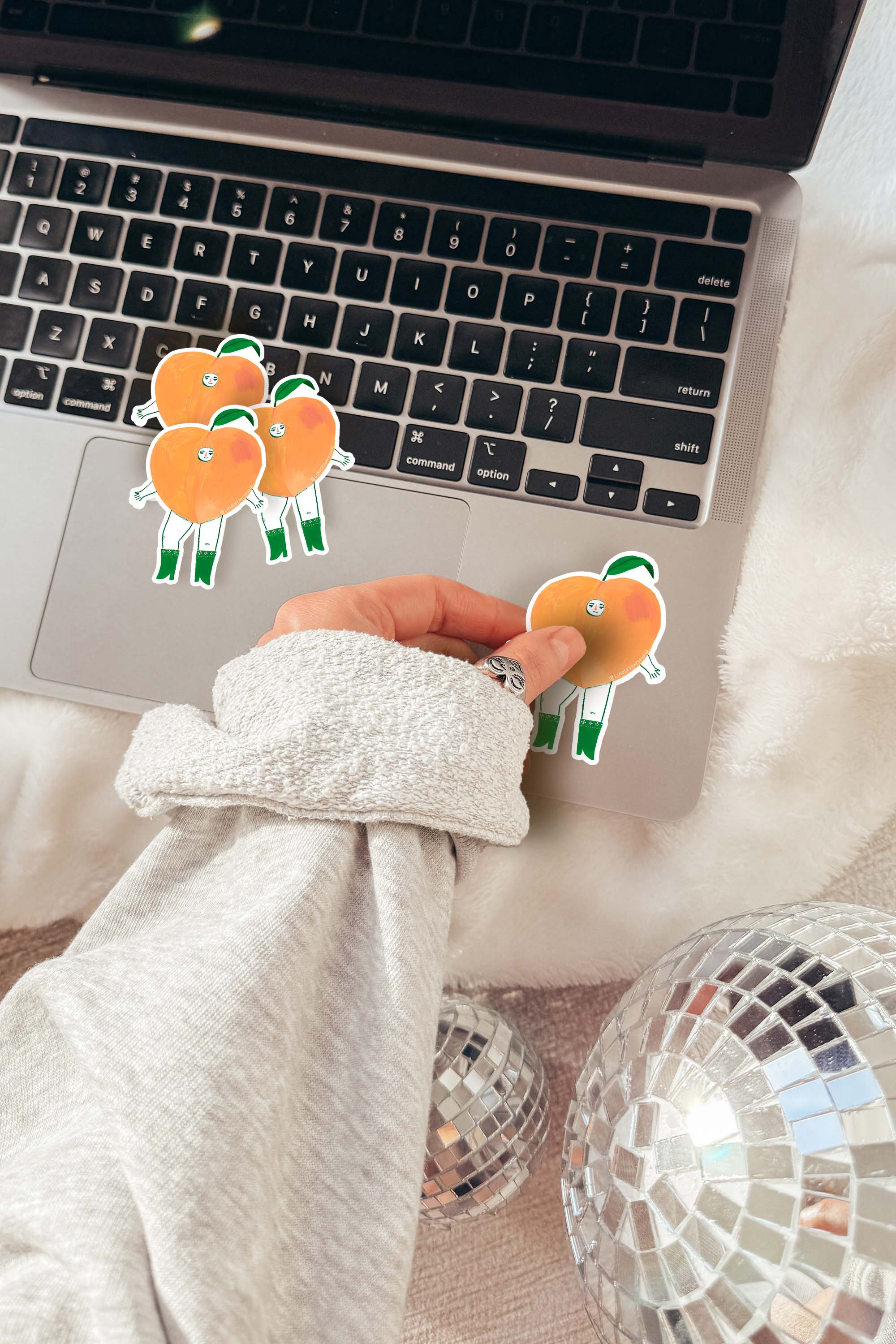 Pepper Peach Sticker, Food Sticker, Funny Sticker