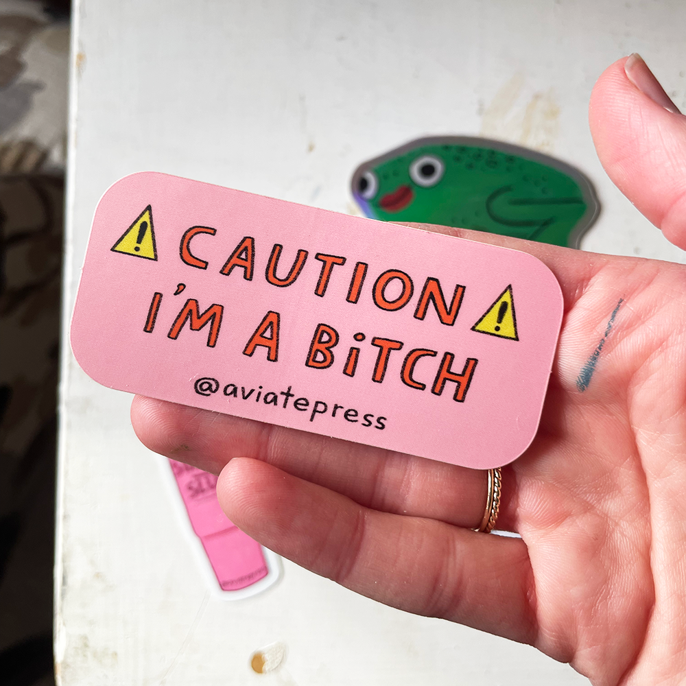 Funny Pink Bitch Decorative Vinyl Sticker