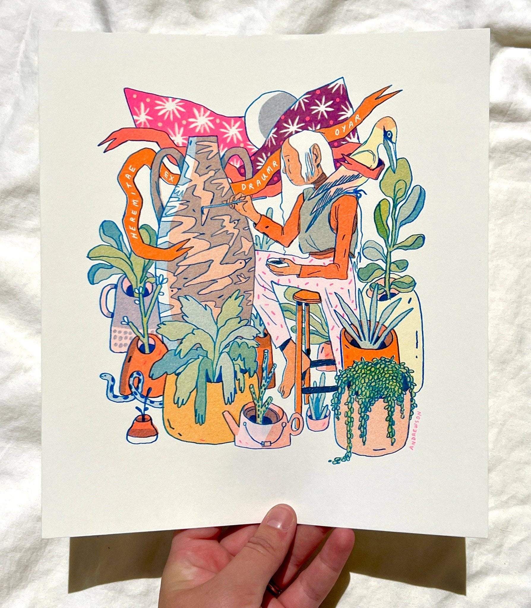 Natalie Andrewson - The Sculptor: Hermits of the Dream Islands - Riso Print - VISUAL INDEX