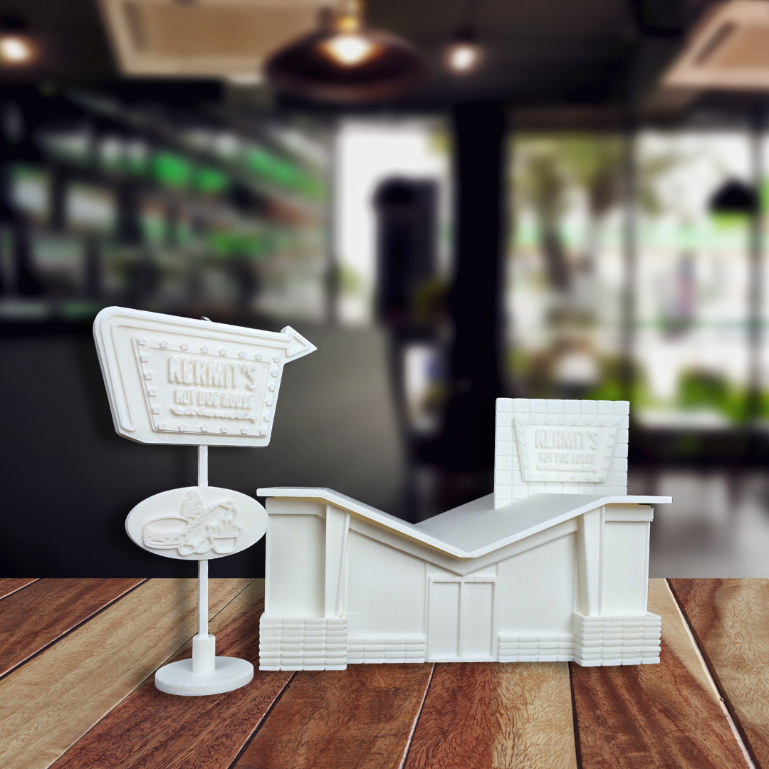 Paintable Putz Hot Dog House by Vikki Vassar