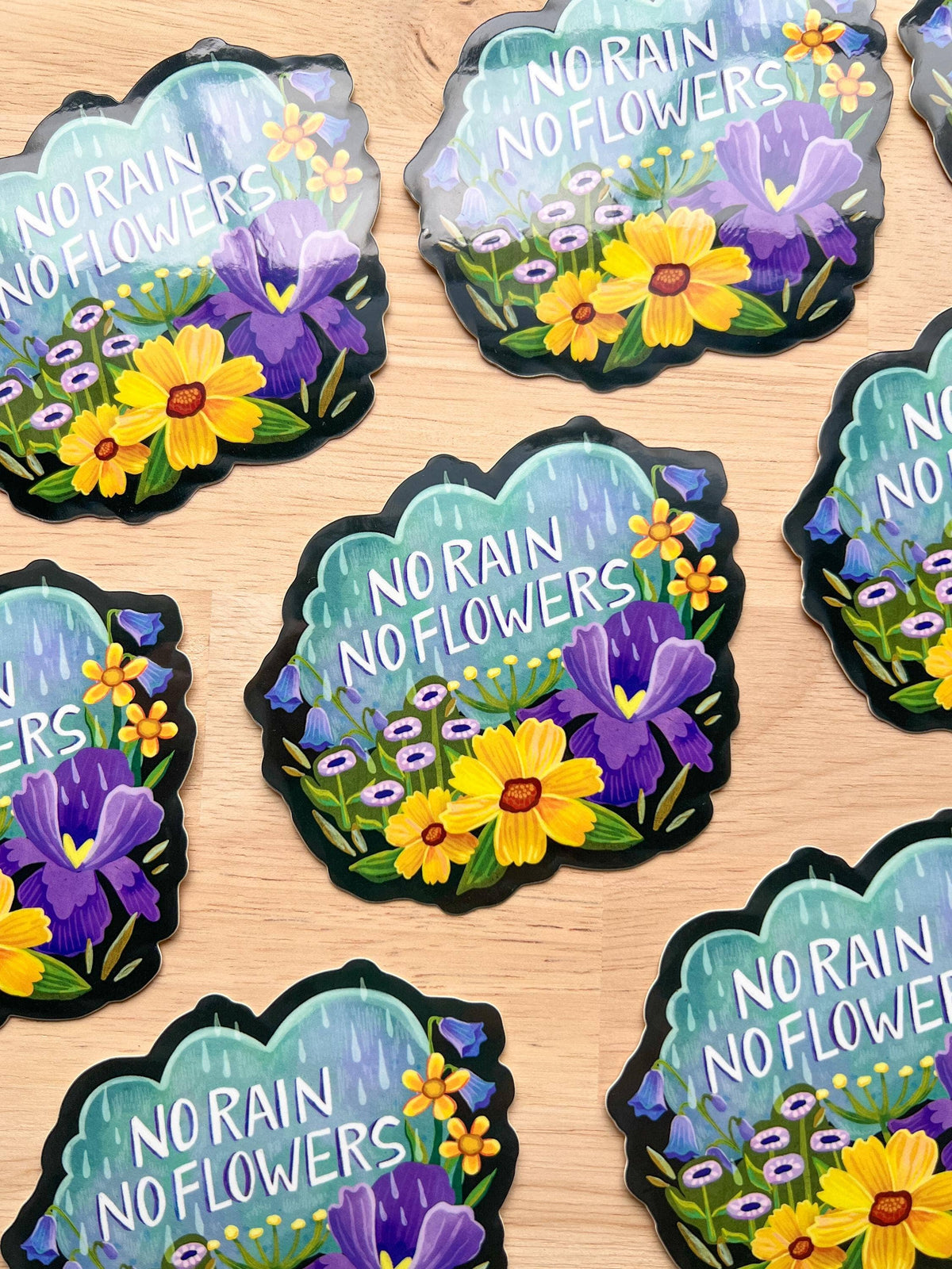 No Rain No Flowers Vinyl Sticker
