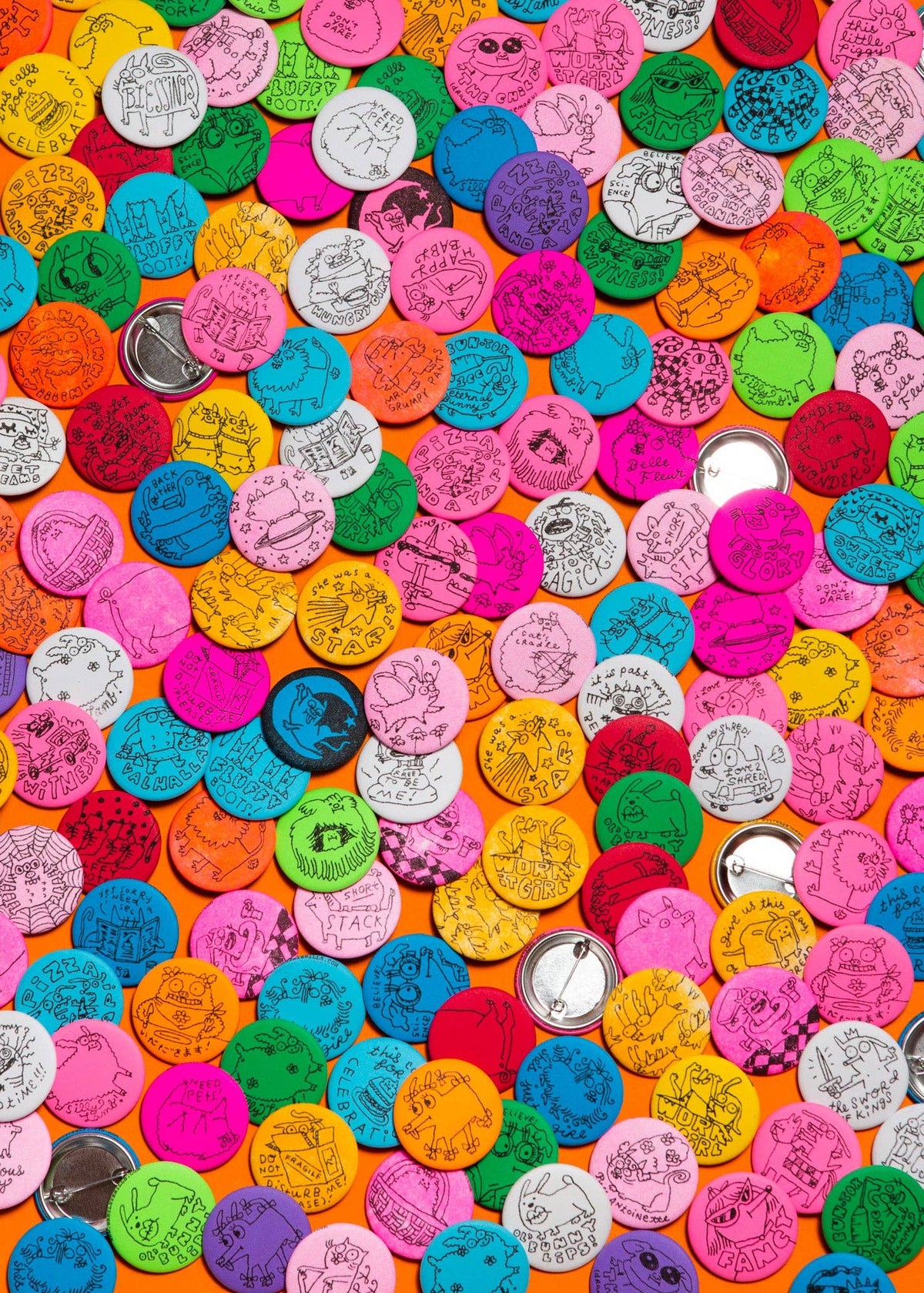1.5” circle pinback buttons (15 Styles)