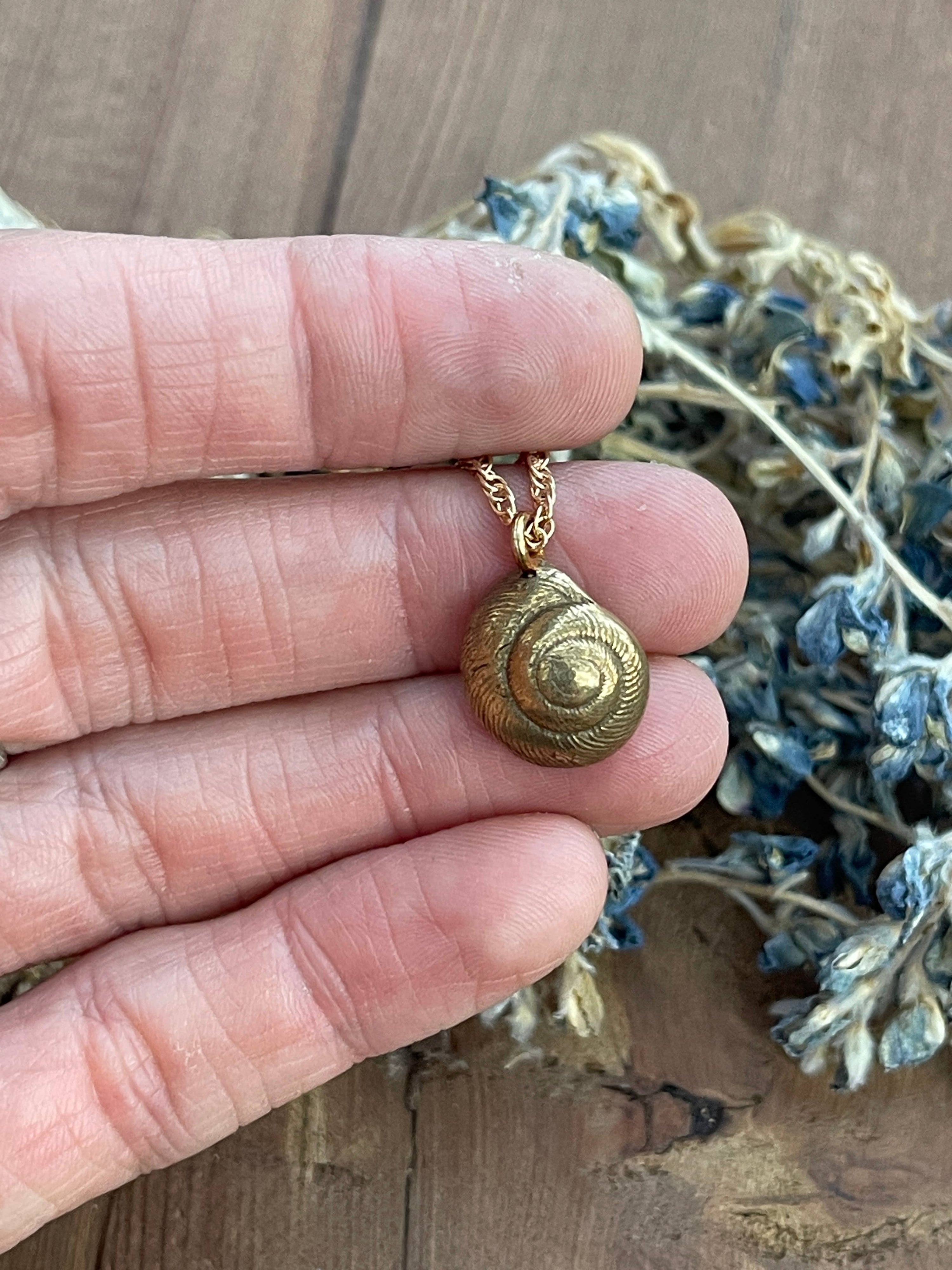 Snail Shell Necklace- Bronze