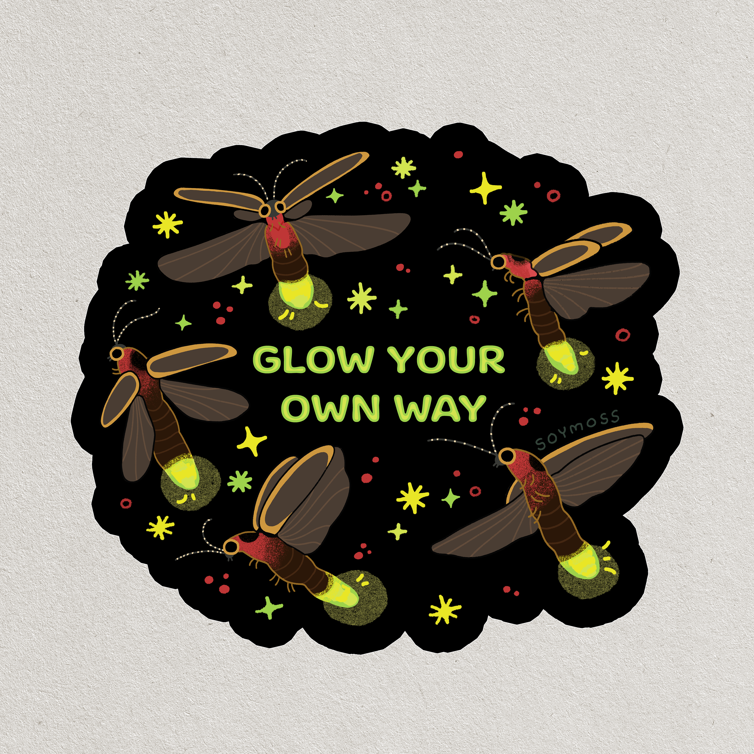 Glow Your Own Way Firefly Glitter + Clear Stickers: Glitter