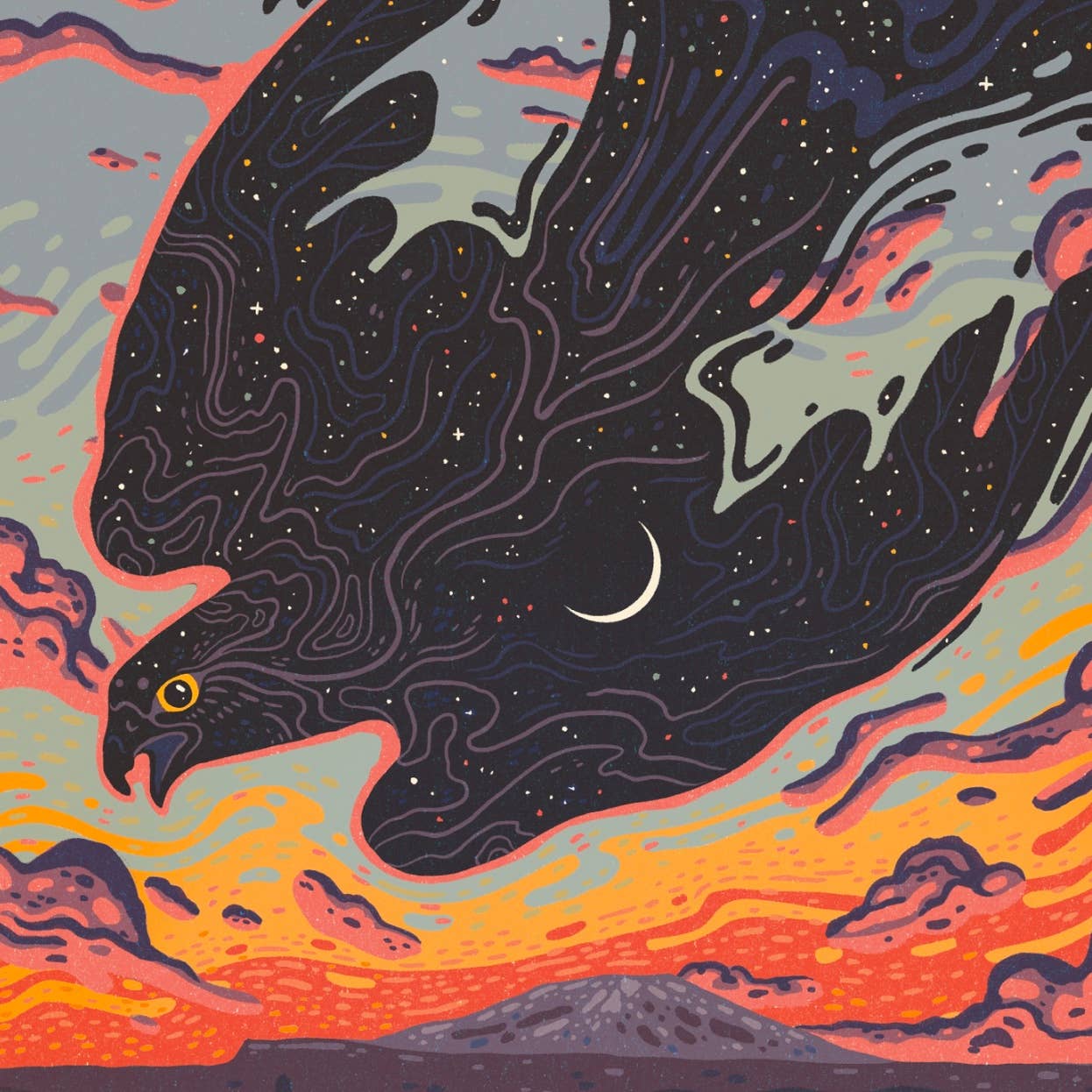 Nightfall  - 11×14 Nature Wilderness Art Print 