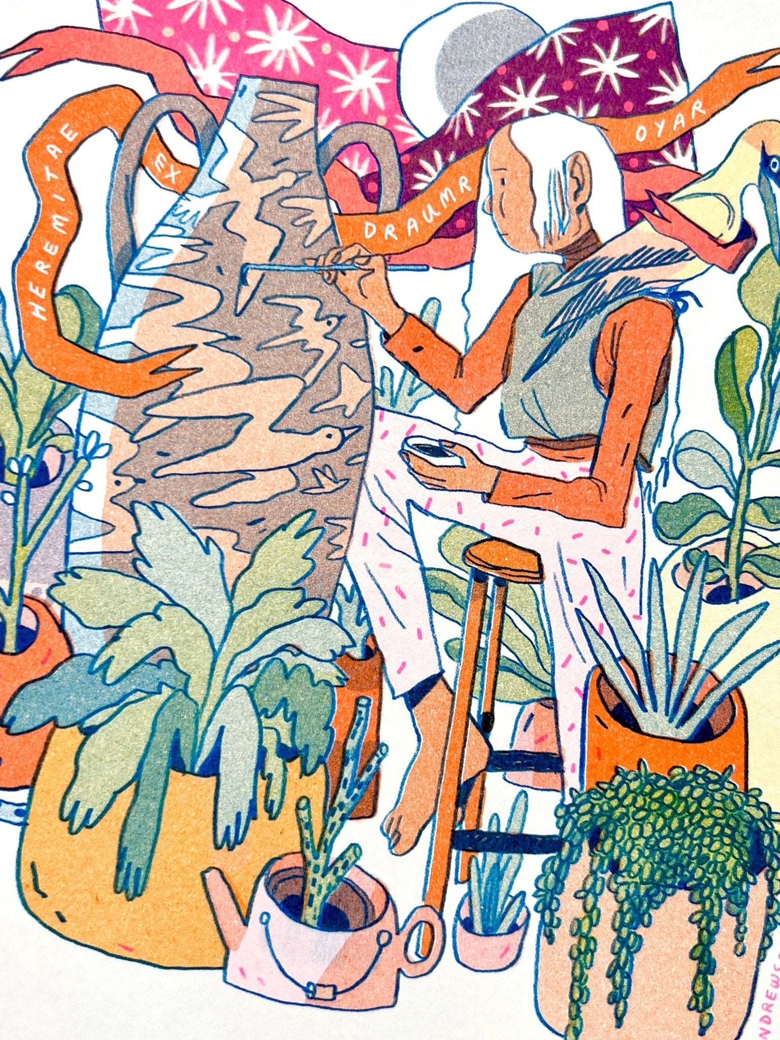 Natalie Andrewson - The Sculptor: Hermits of the Dream Islands - Riso Print - VISUAL INDEX