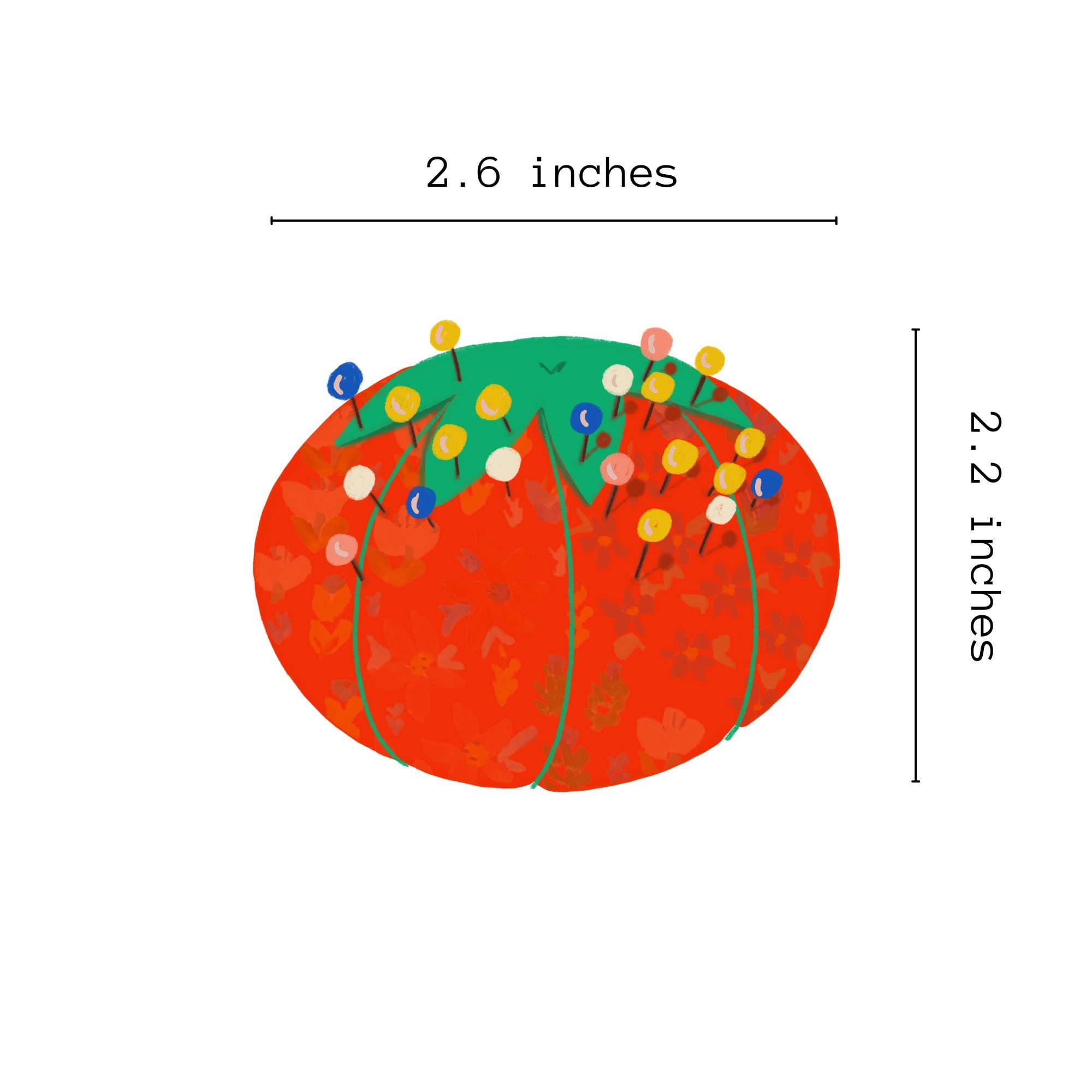 Red Pin Cushion Sticker