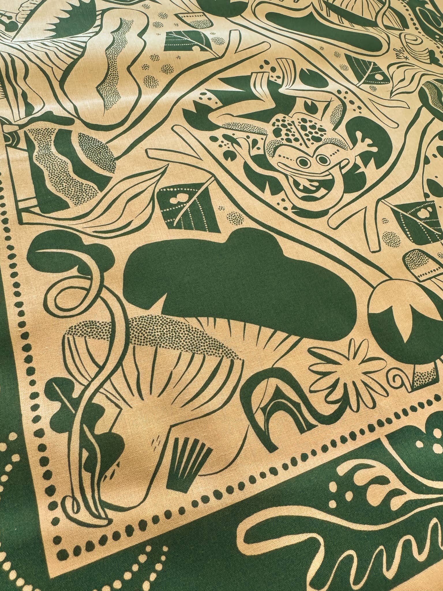 Green Forest Floor Bandana