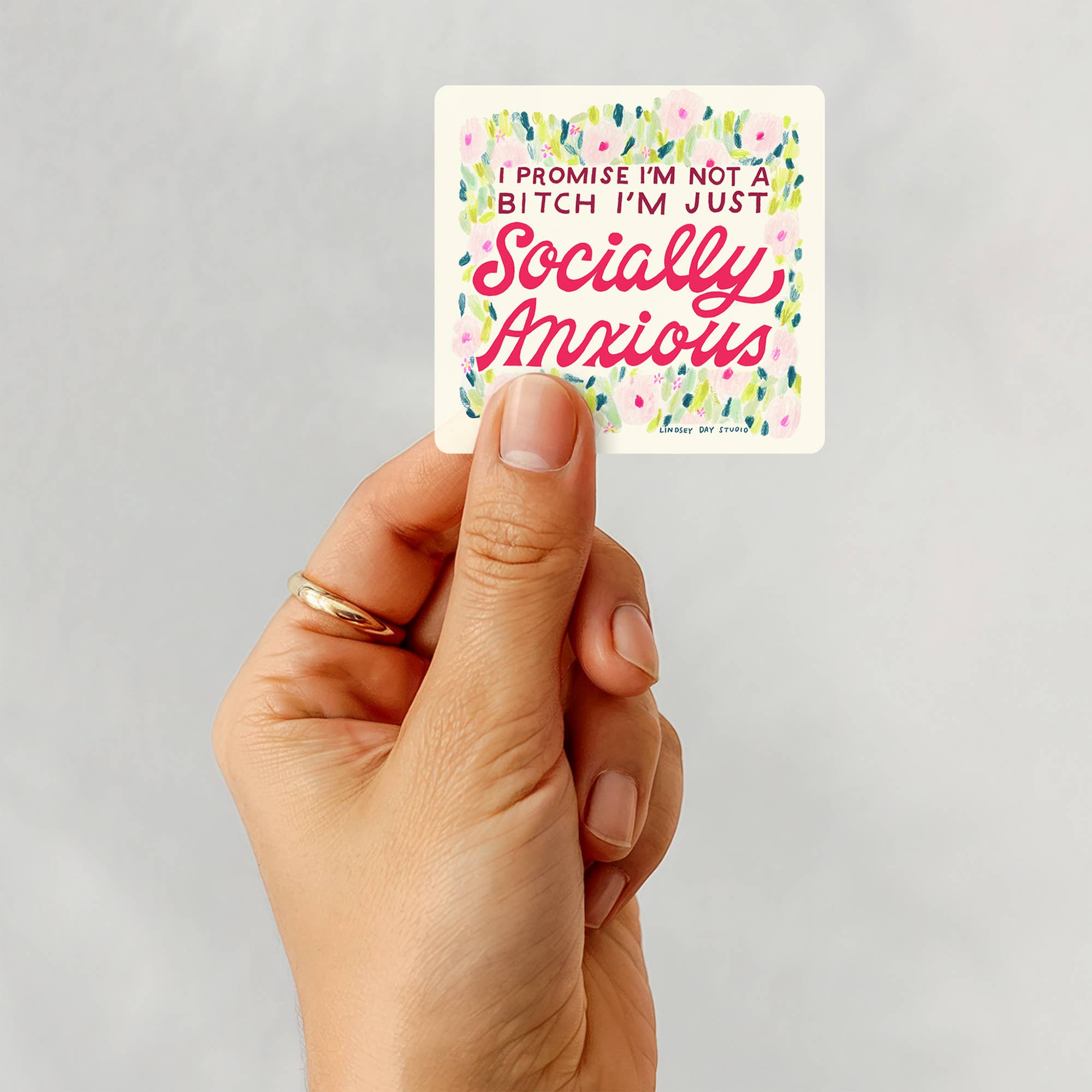 Socially Anxious Sticker, Funny Sticker, Anxiety Sticker