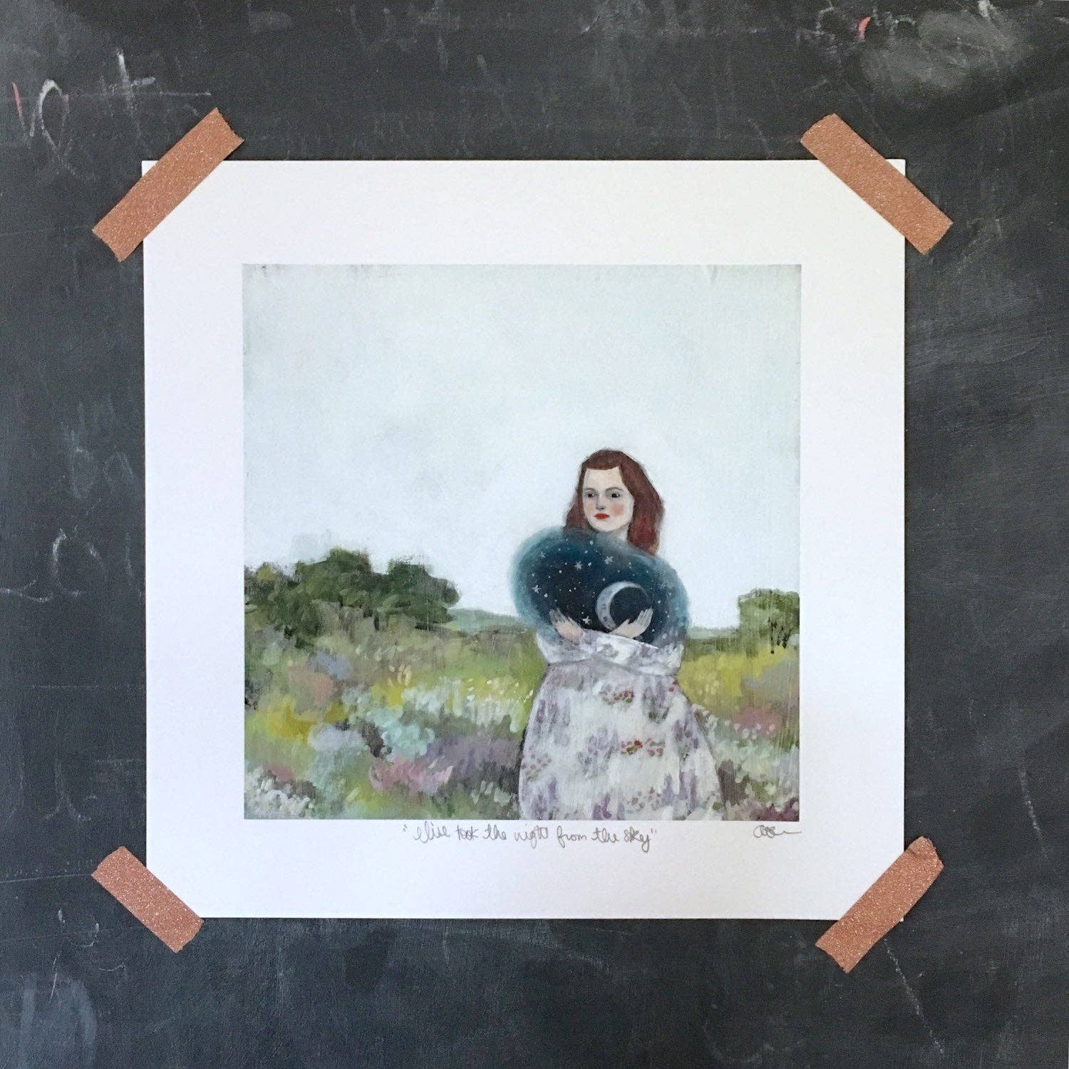 Amanda Blake - Elise took the night from the sky - print: 8 by 10 - VISUAL INDEX