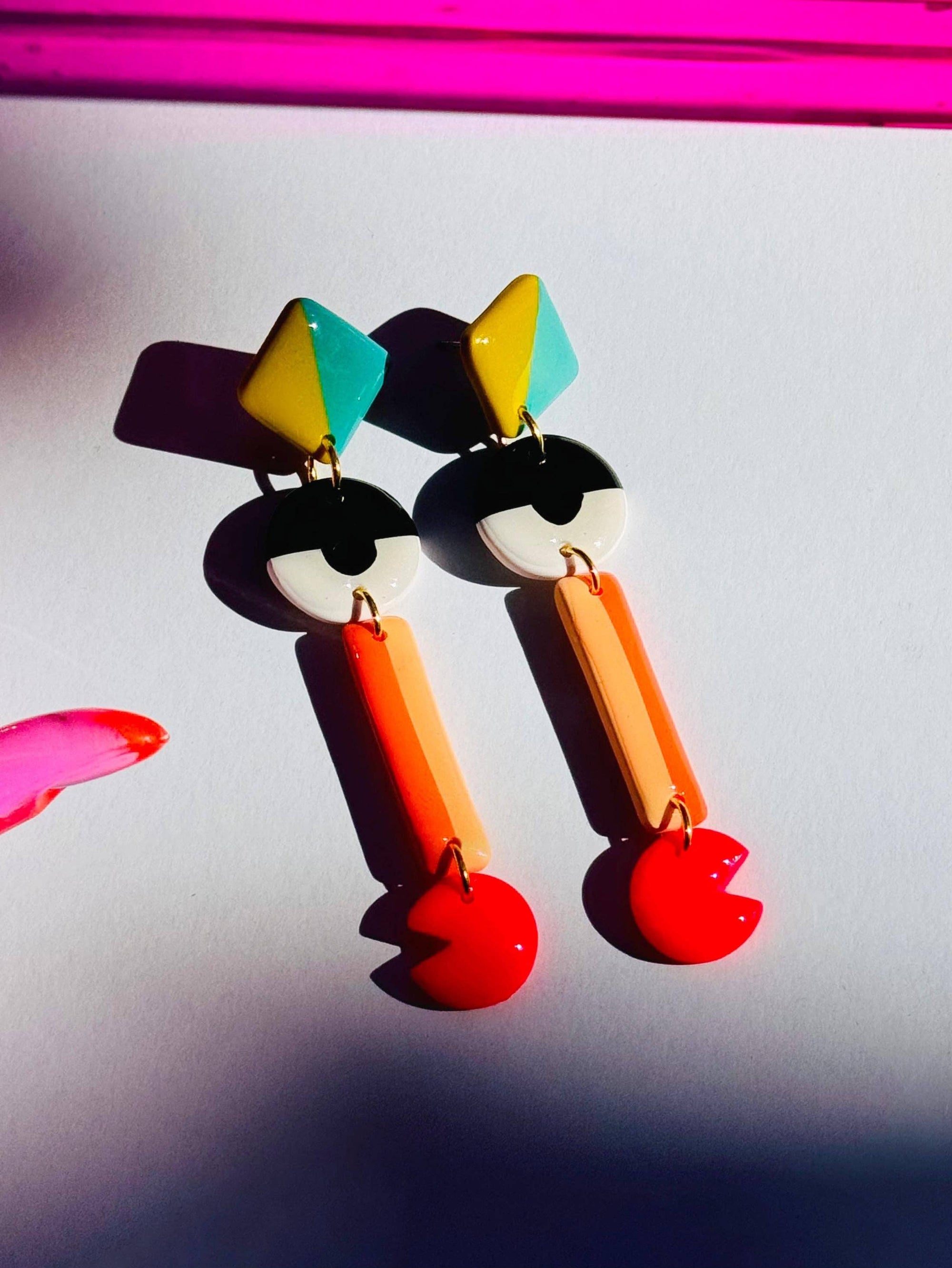 Stripe Faces Earrings