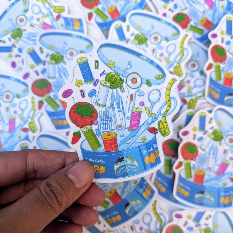 Butter Cooking Sewing Supplies Sticker | 2"x3"