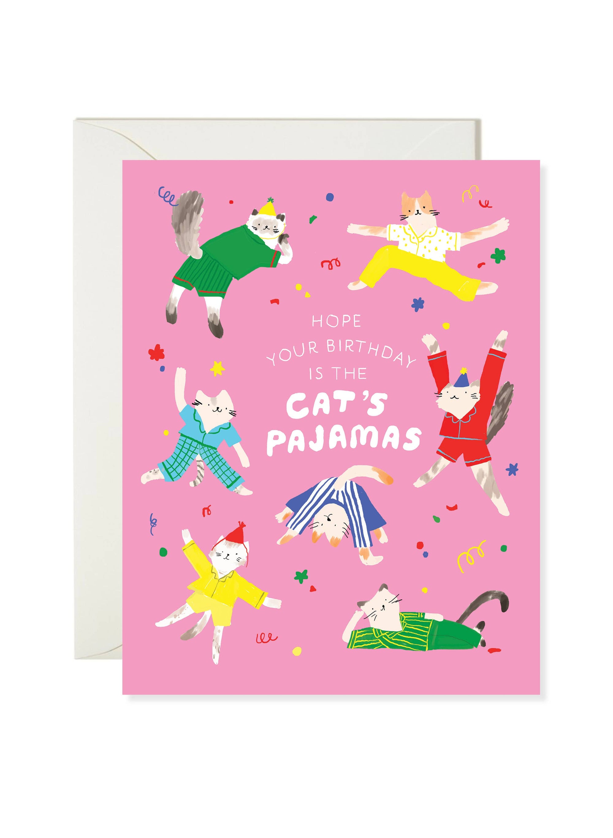 Cat's Pajamas Birthday - Cat Pun Birthday Card