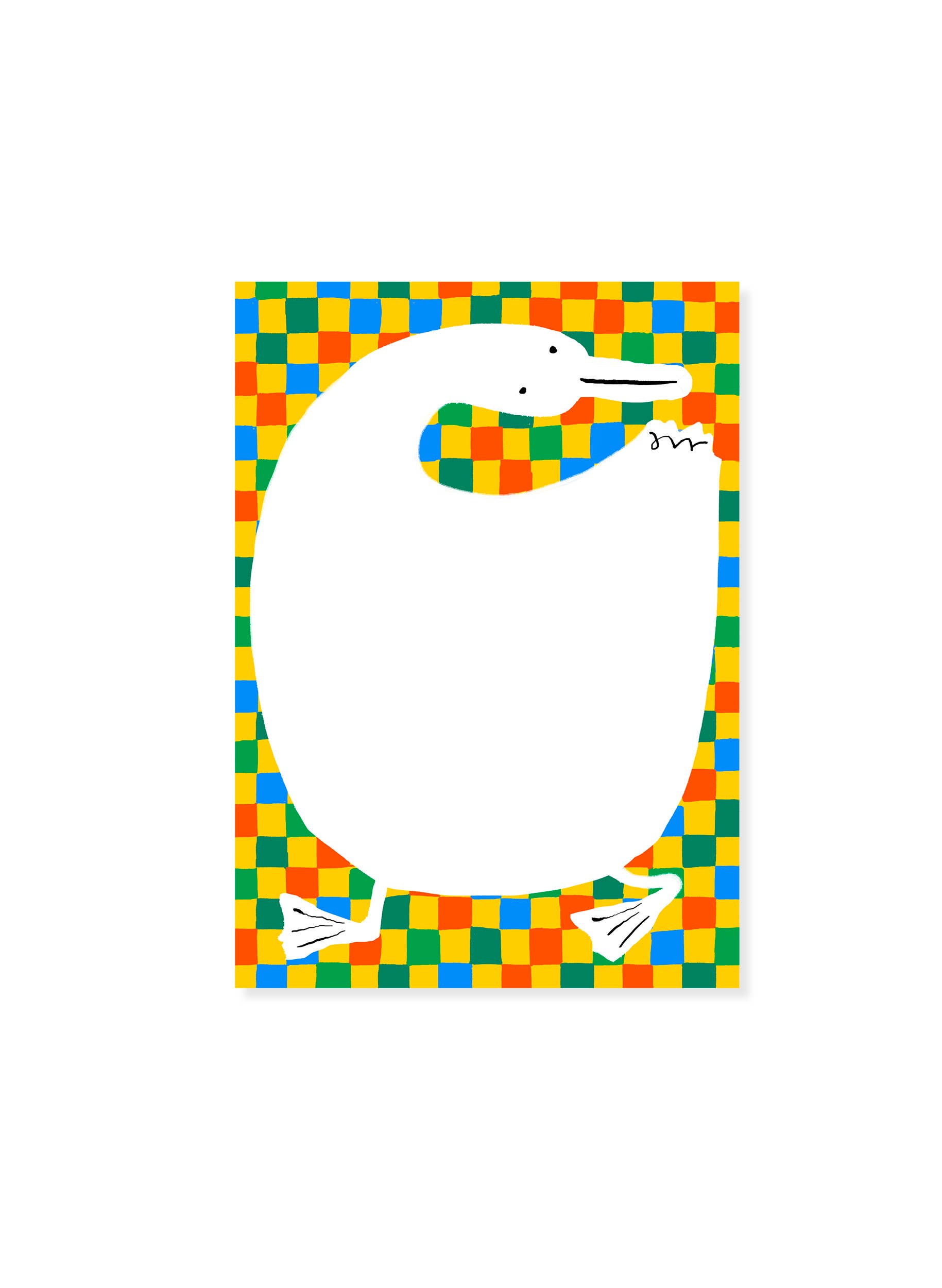 Duck Quilt Notepad - Cute Animal Retro Background