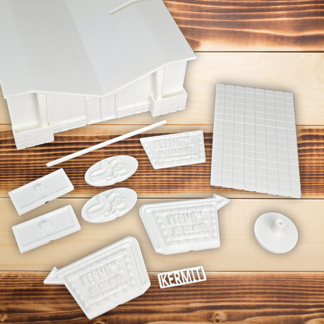 Paintable Putz Hot Dog House by Vikki Vassar