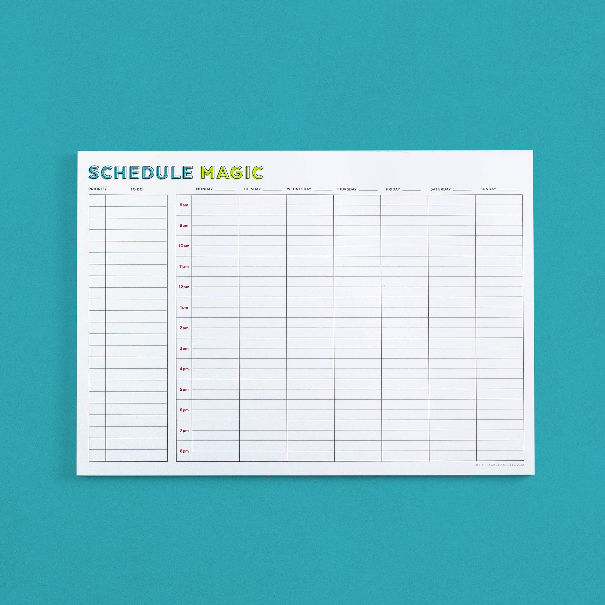 Weekly Schedule Magic To-Do List Planner Notepad
