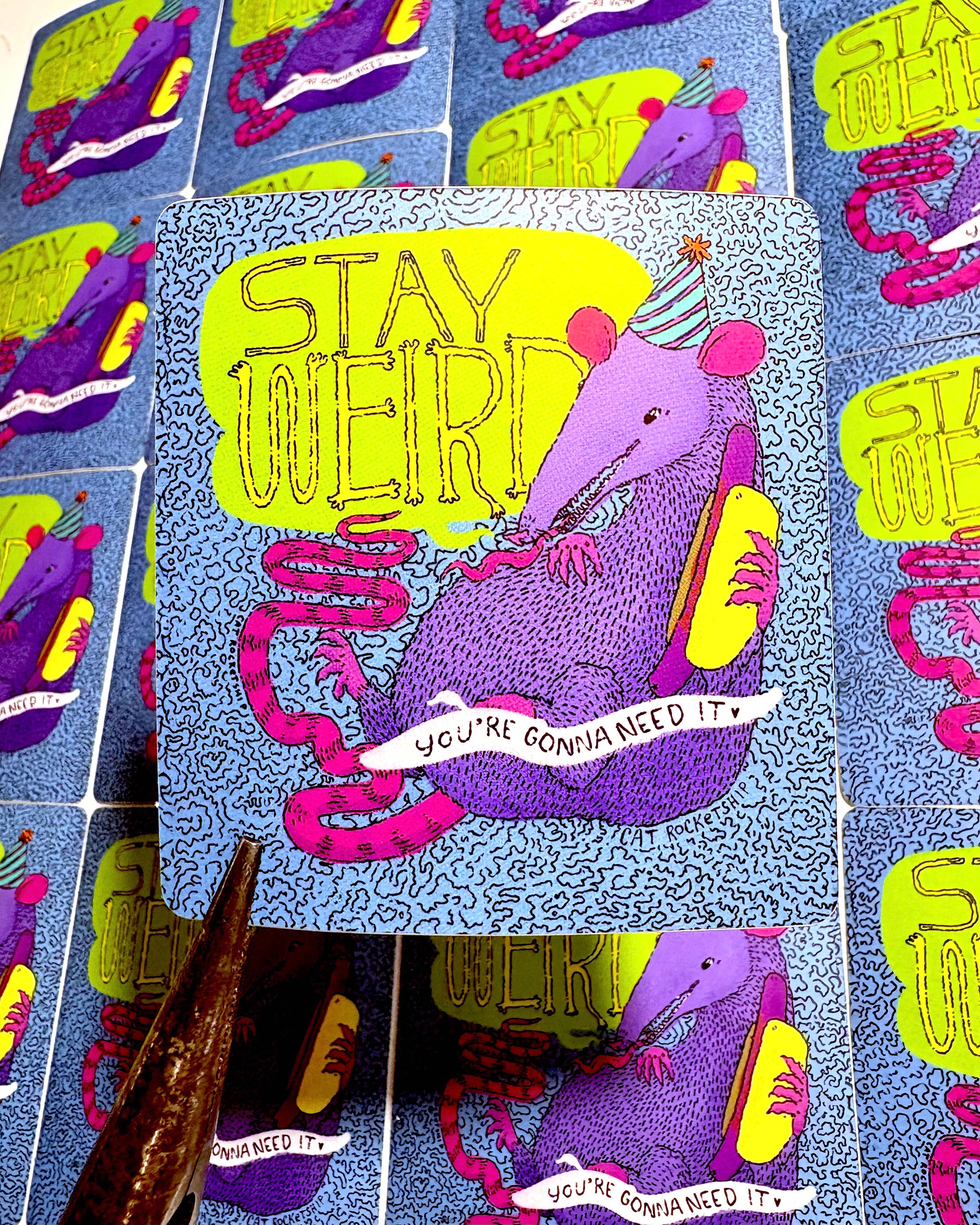 Stay Weird Possum Sticker 
