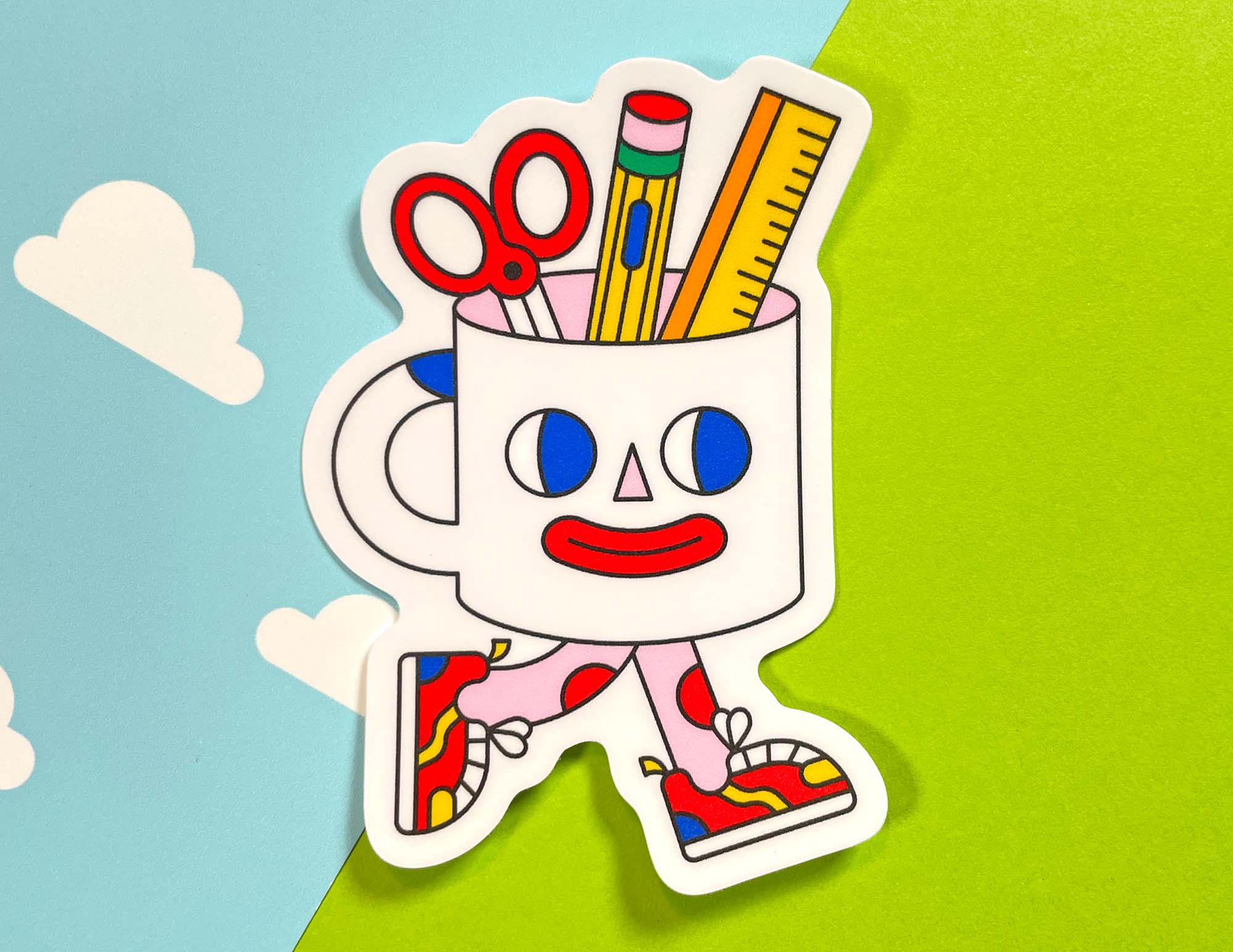 Cuppa Creativity Matte Vinyl Sticker | Artist Sticker | Cute