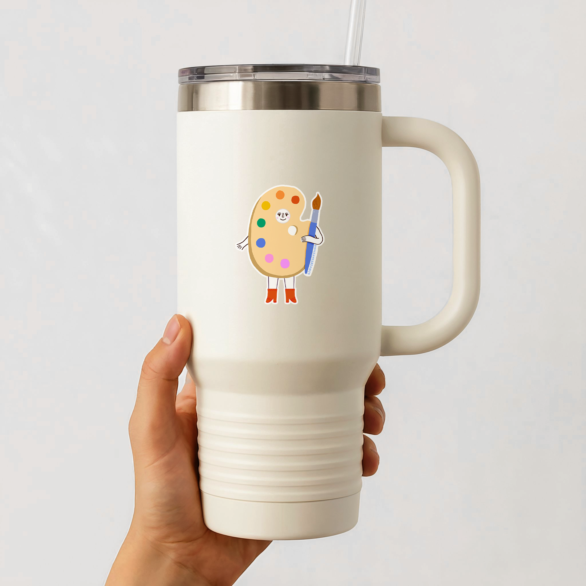 Artist Friend Sticker, Creative Kawaii Sticker, Maker Gift