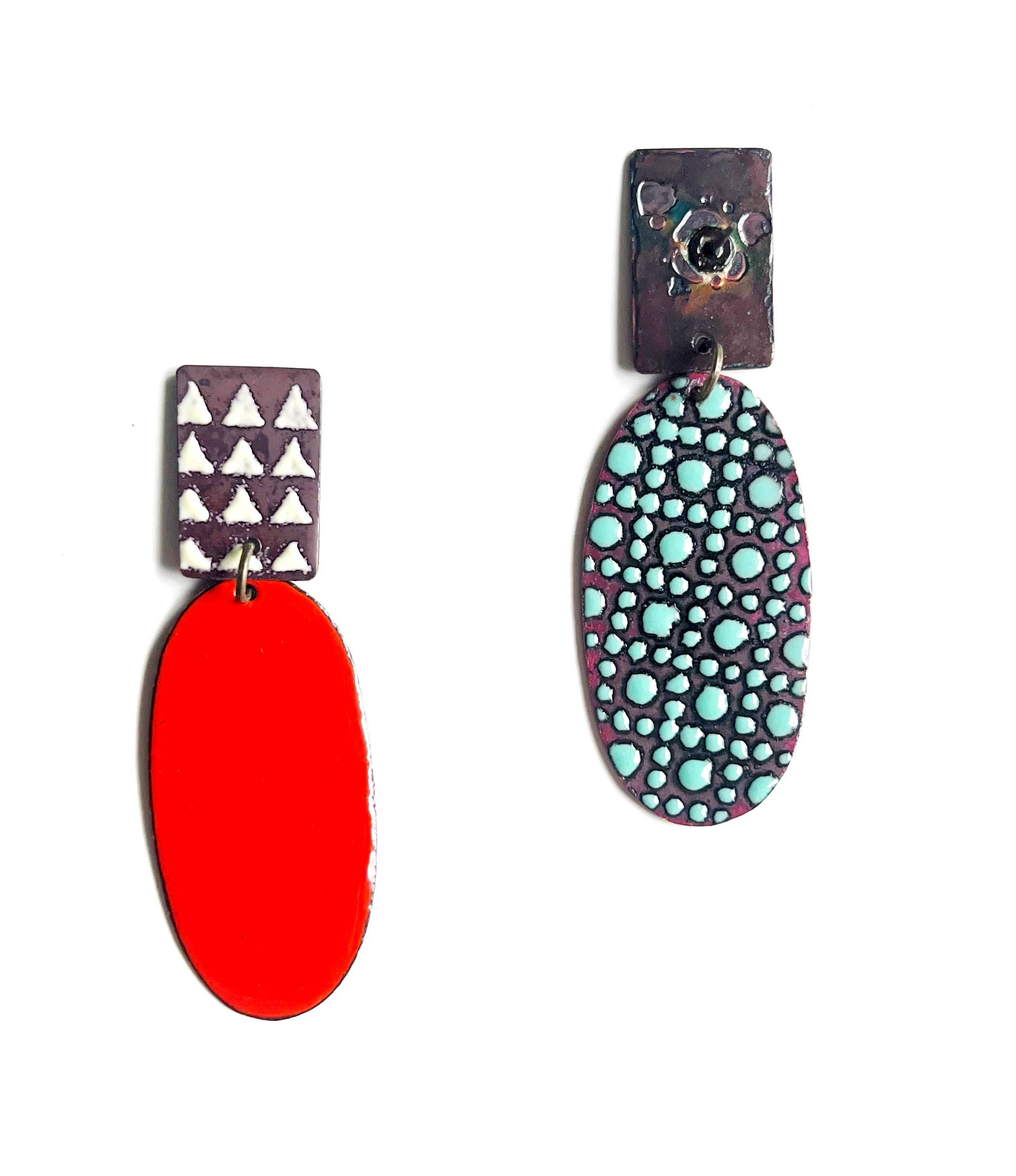 Red Statement Earrings