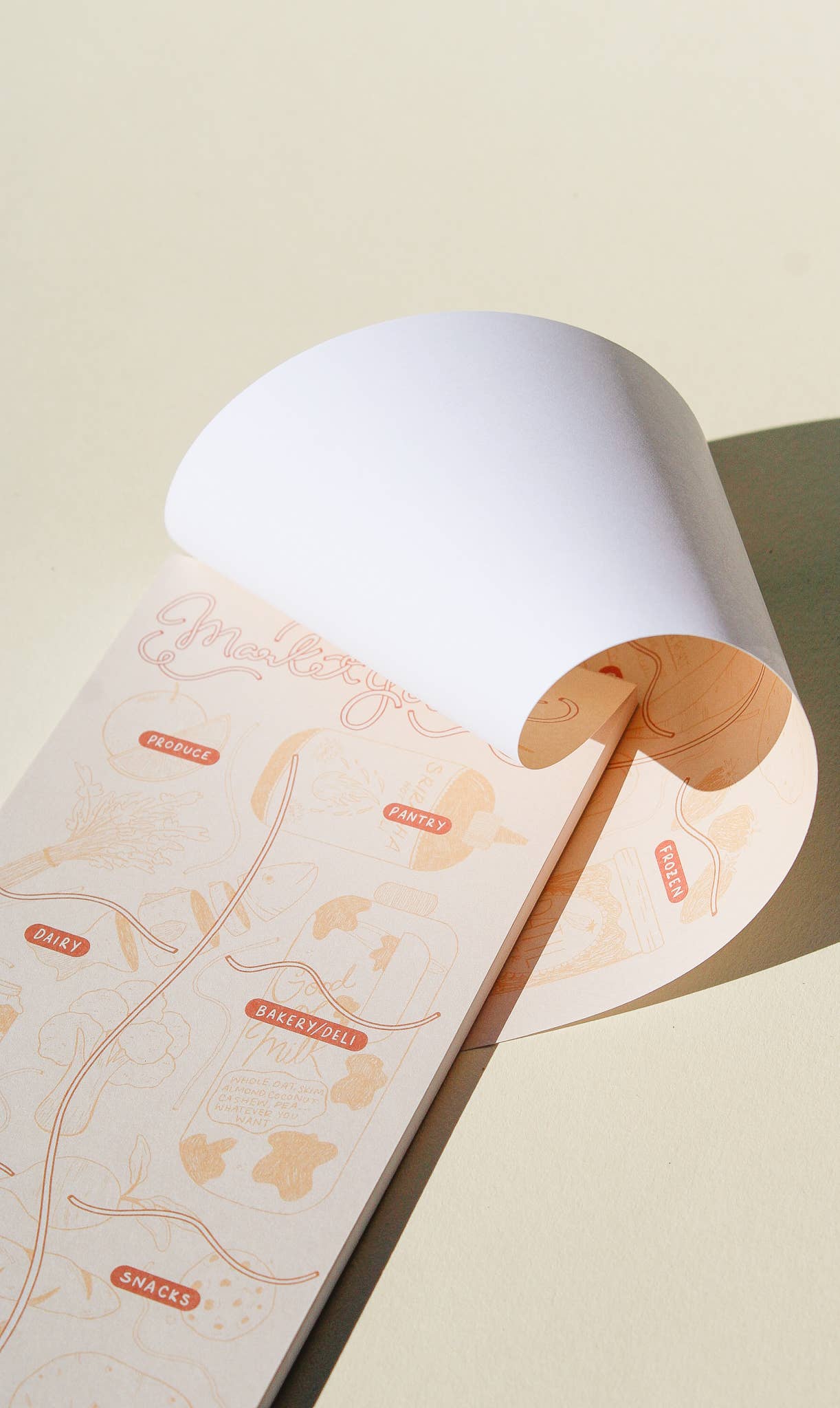 Category Grocery List Notepad