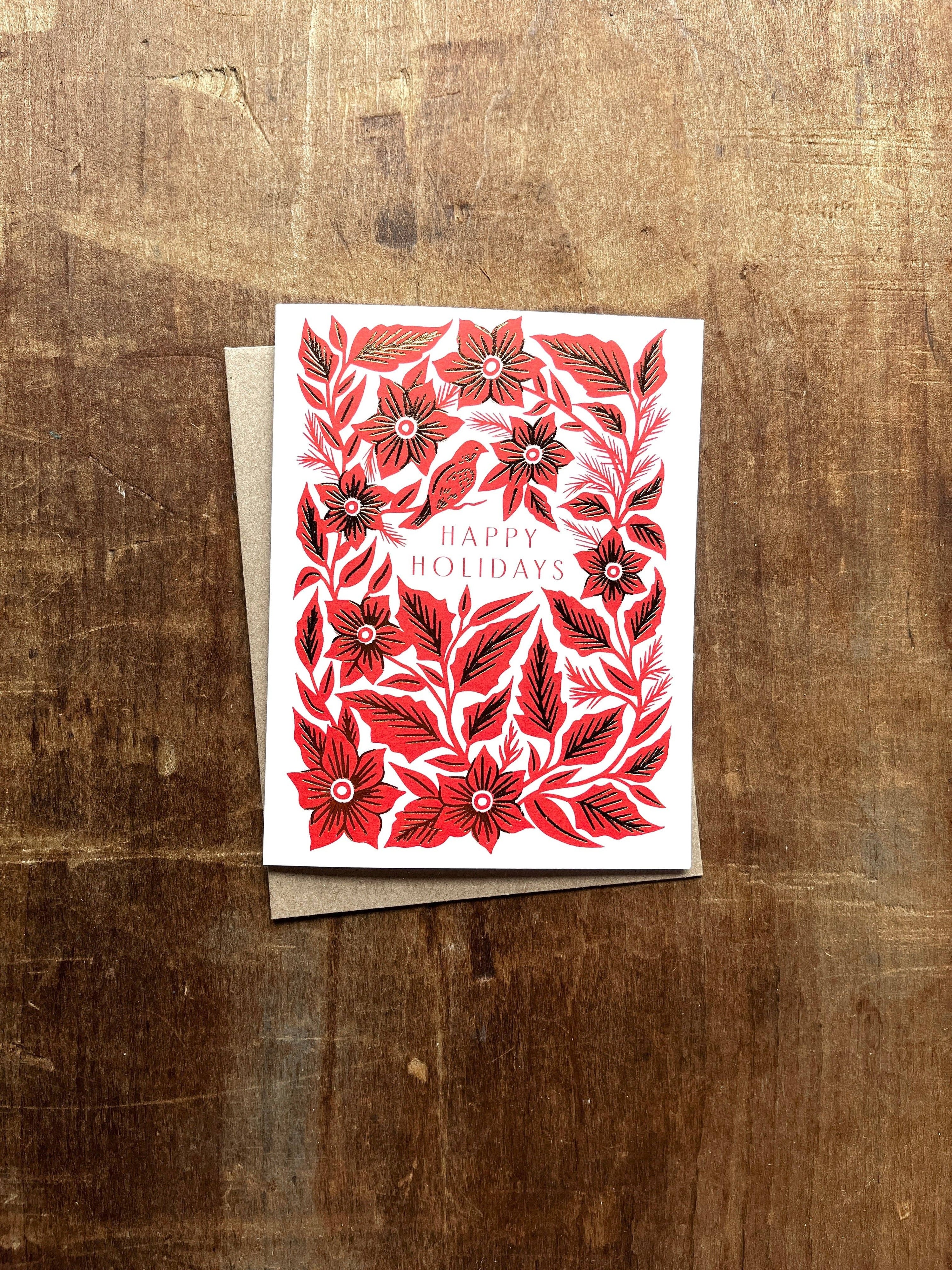 "Happy Holidays," Holiday Card: Single