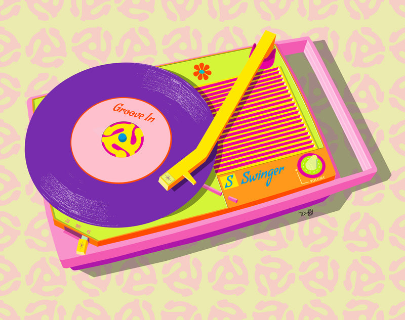 45 RPM- Print (Pink/Unframed)