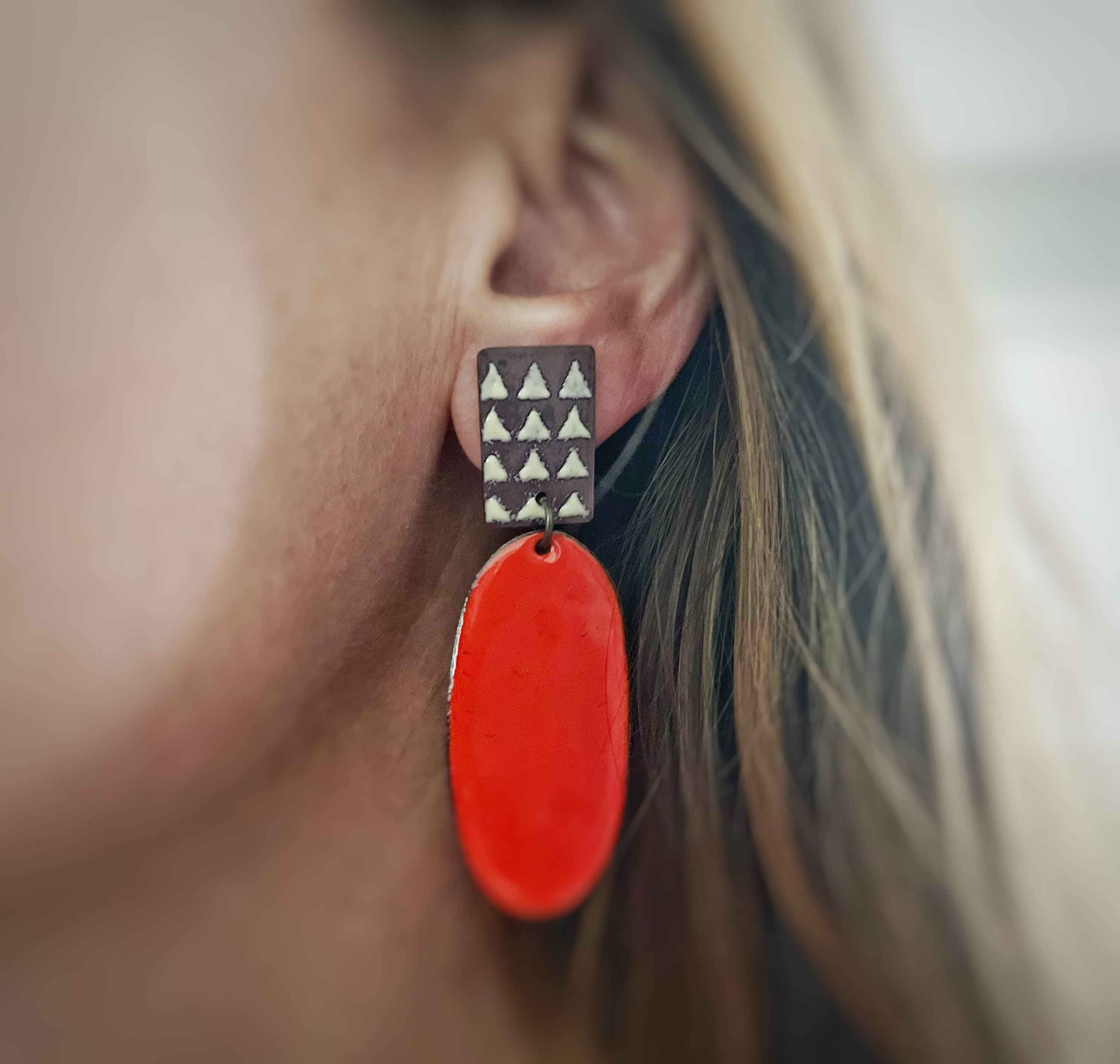 Red Statement Earrings