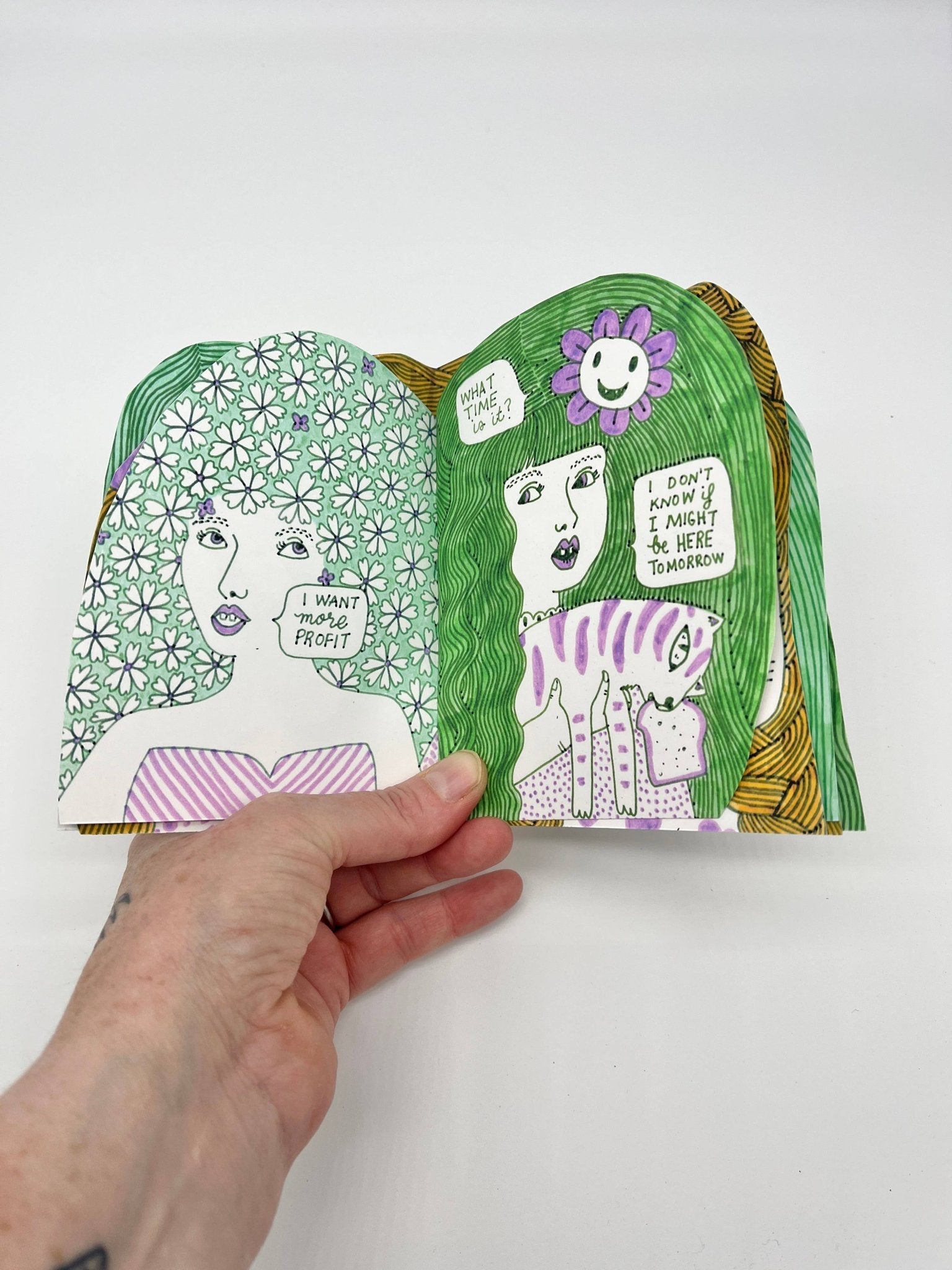 Erika Rier - Summer Camp - Hand - cut Illustrated Mini Zine - VISUAL INDEX