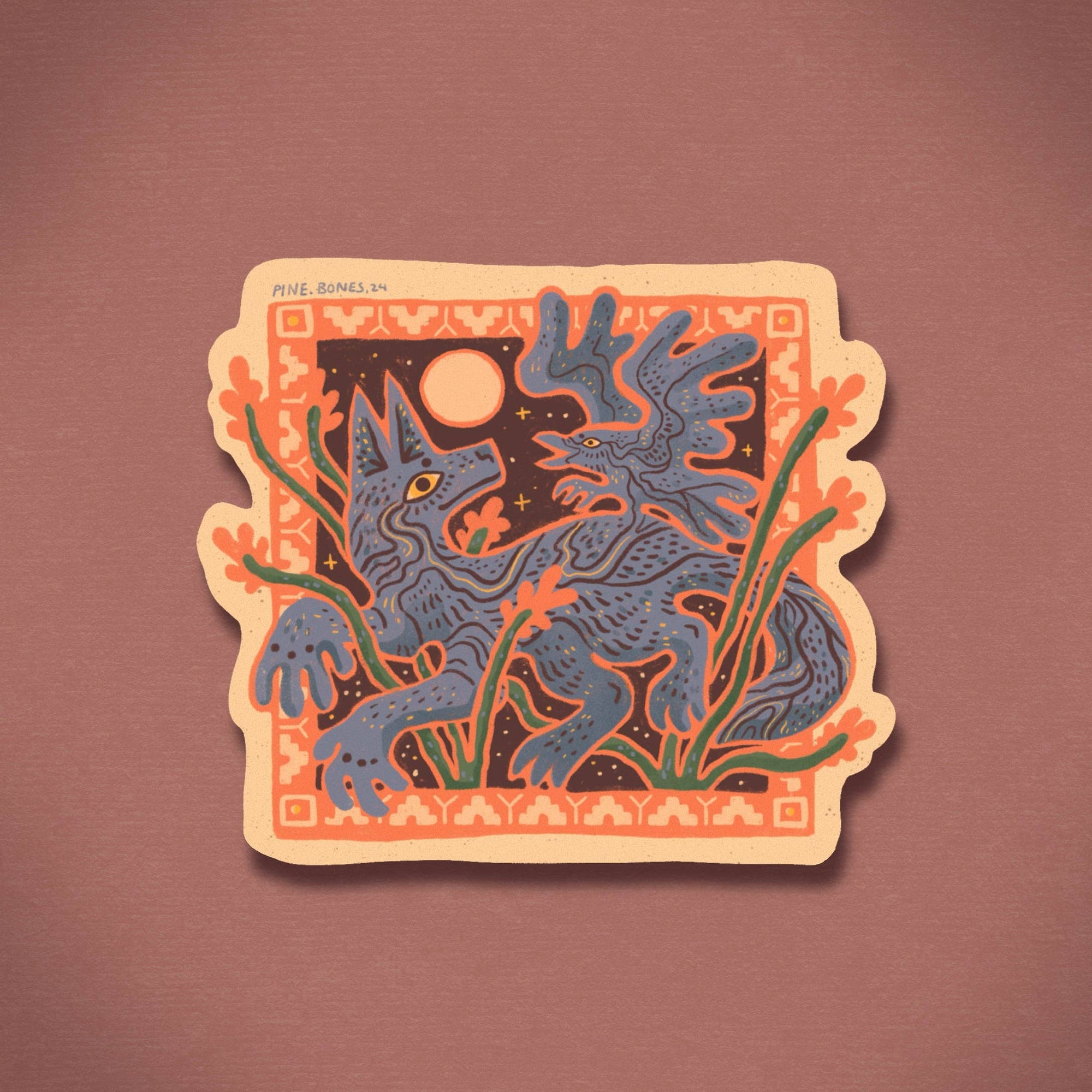 Raven, Coyote & Ocotillo - Durable & Weatherproof Sticker