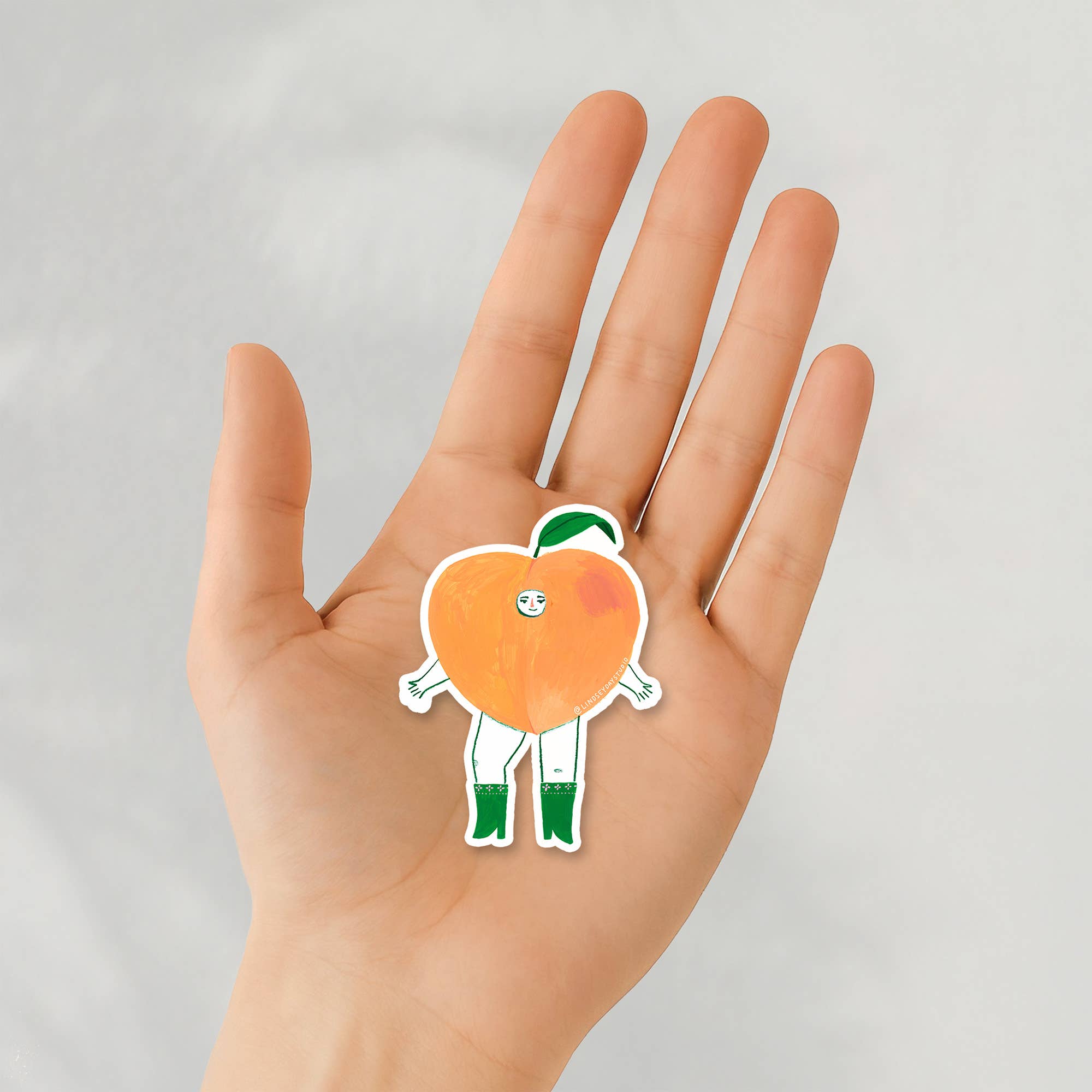 Pepper Peach Sticker, Food Sticker, Funny Sticker