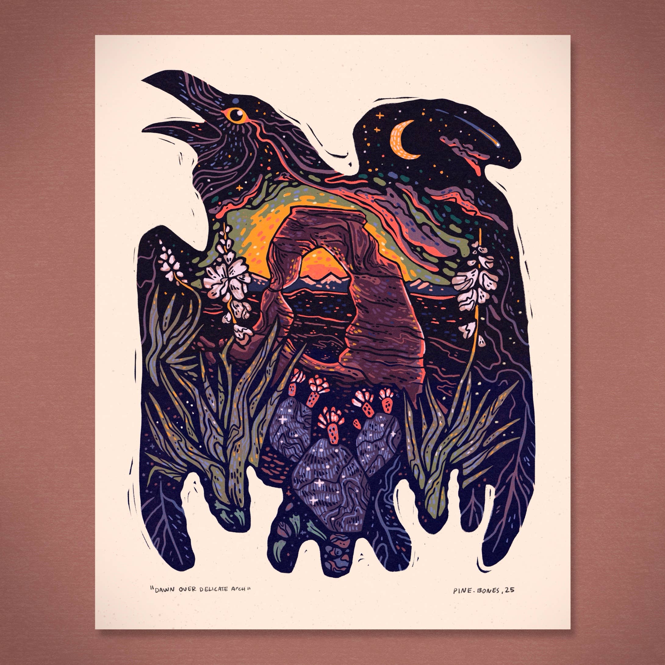 Raven Delicate Arch- Print 