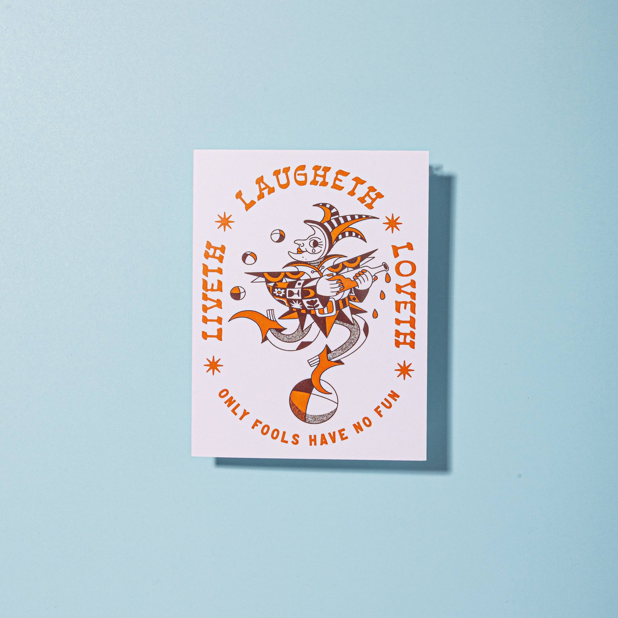 Liveth Laugheth Loveth Blank A2 Card with Envelope
