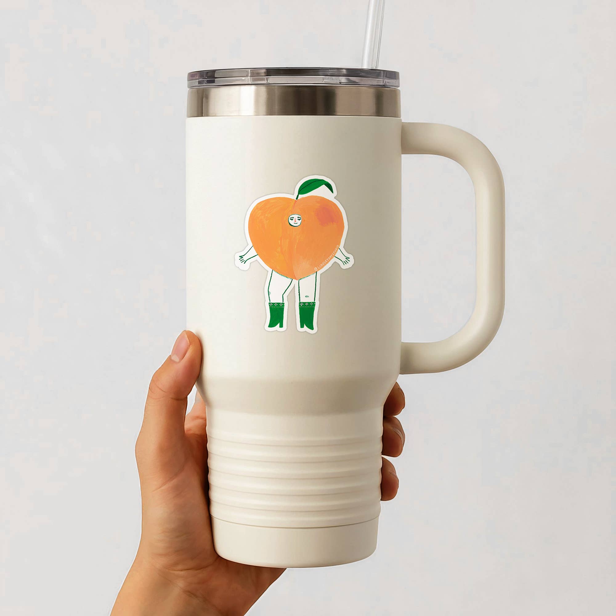 Pepper Peach Sticker, Food Sticker, Funny Sticker