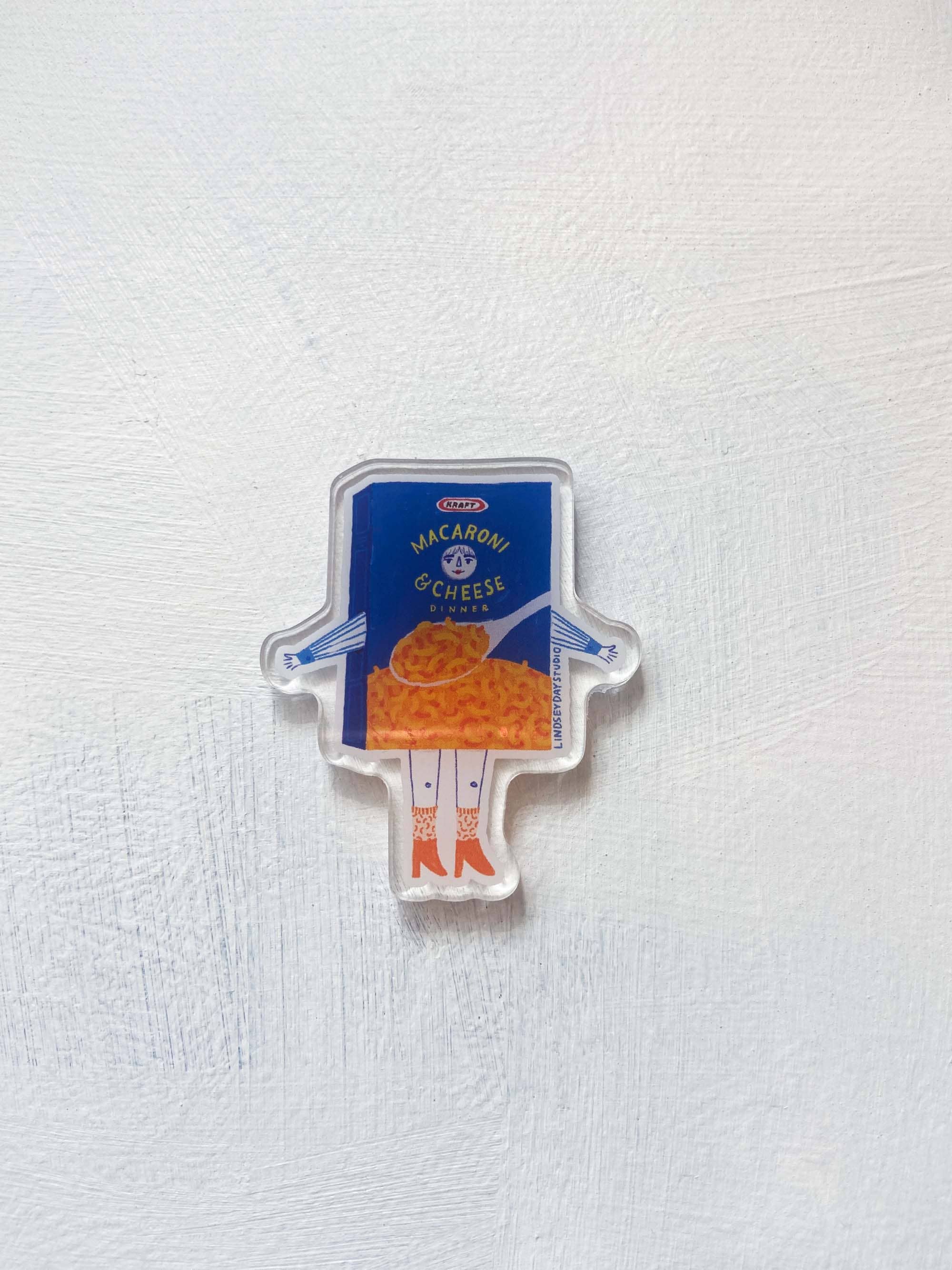 Mac n Cheese Friend Magnet, Funny Food Fridge Magnet