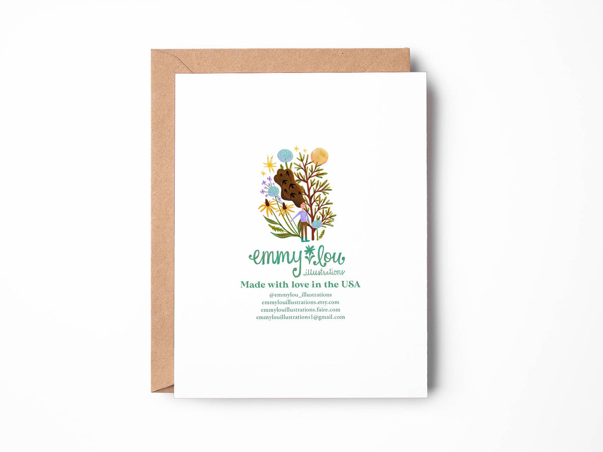 Christmas Ornament Village Blank Greeting Card