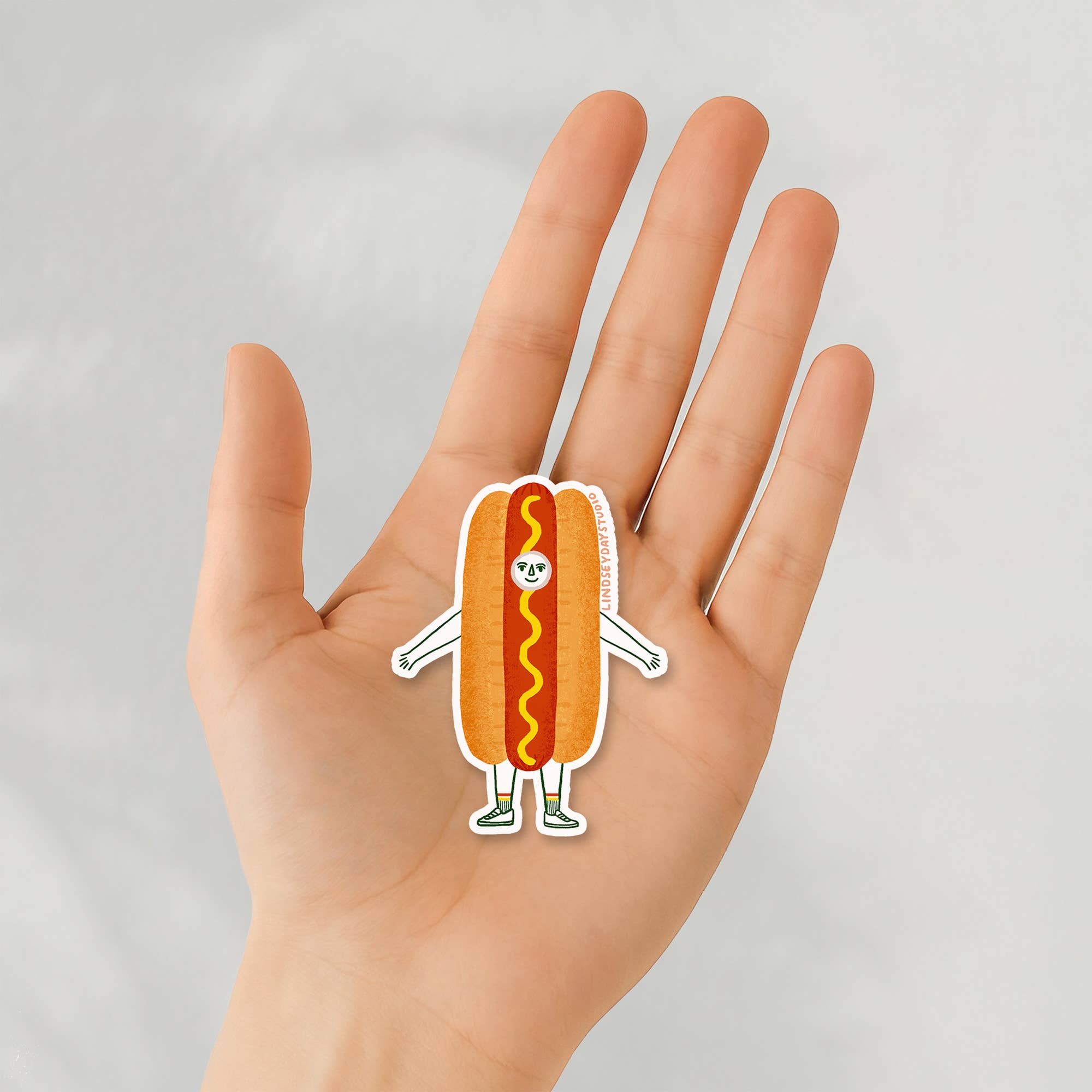 Hannah the Hot Dog Sticker, Funny Sticker, Food Sticker