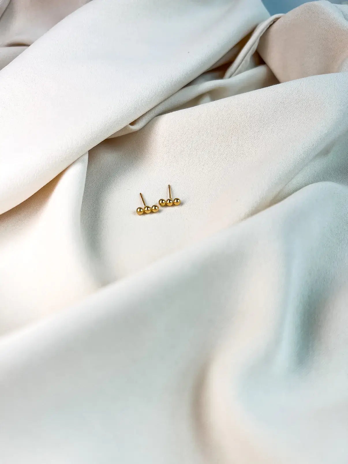 Three Bead Stud: Silver