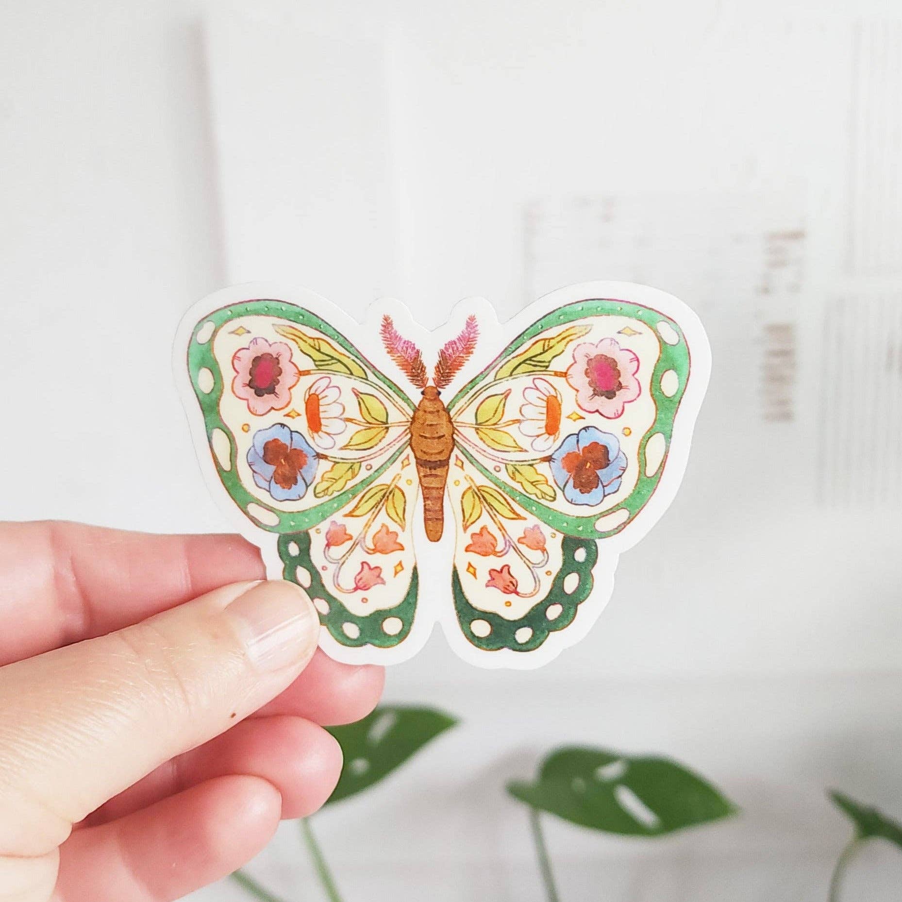 Floral Butterfly Sticker
