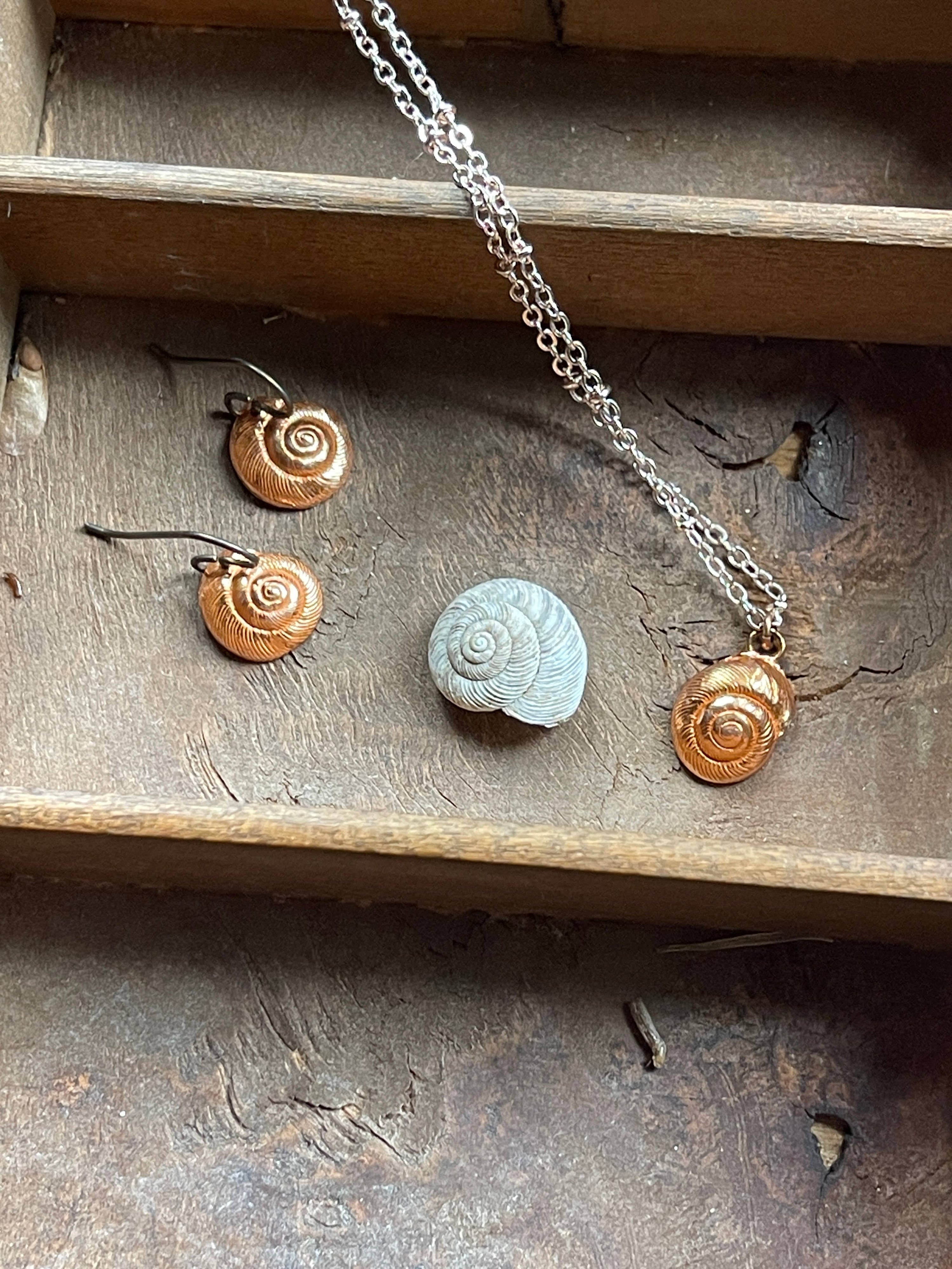 Snail Shell Necklace- Bronze