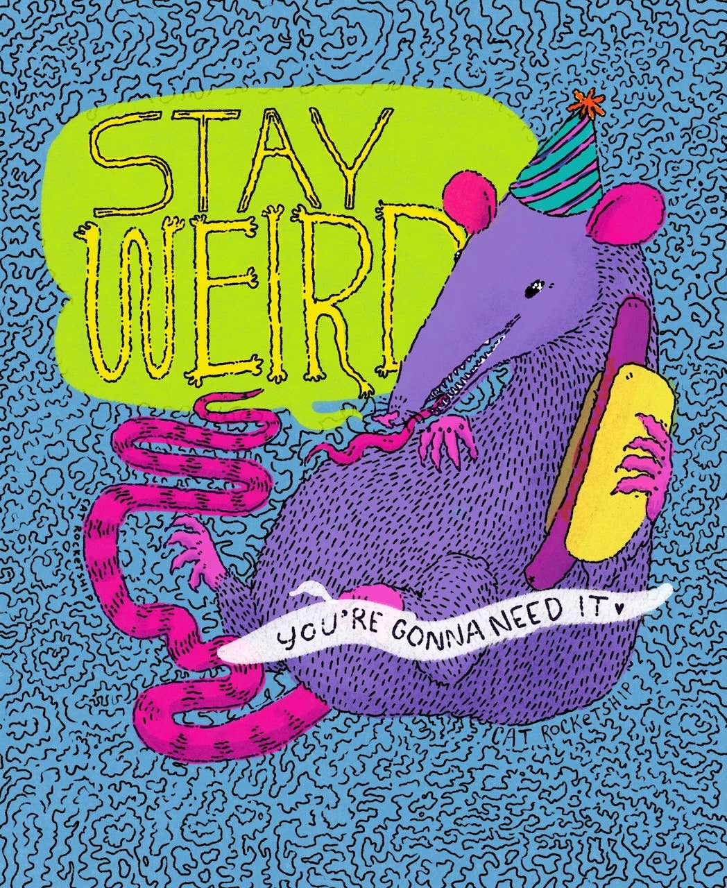 Stay Weird Possum Sticker 