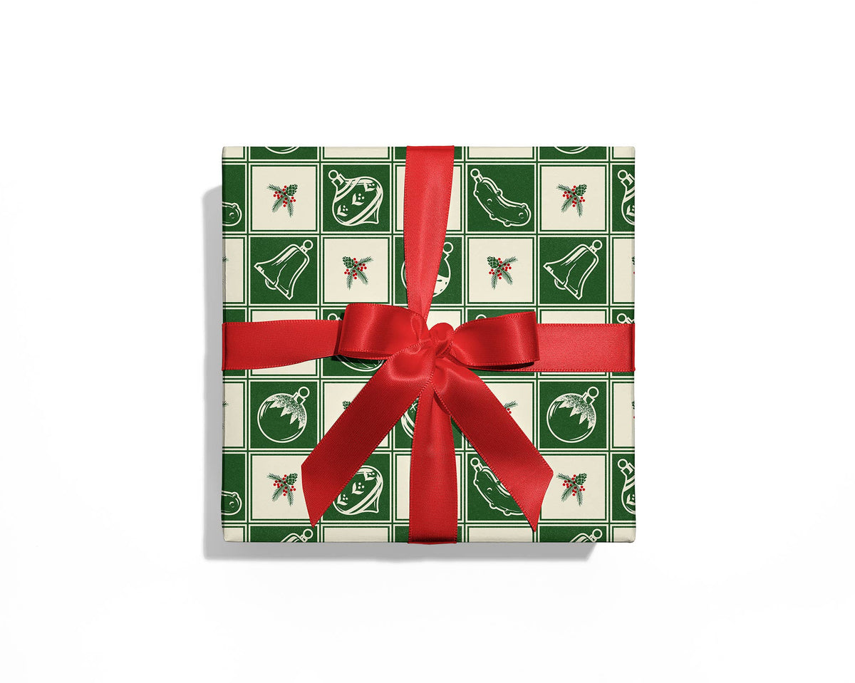 Ornaments Wrapping Paper- Roll of 3 Sheets
