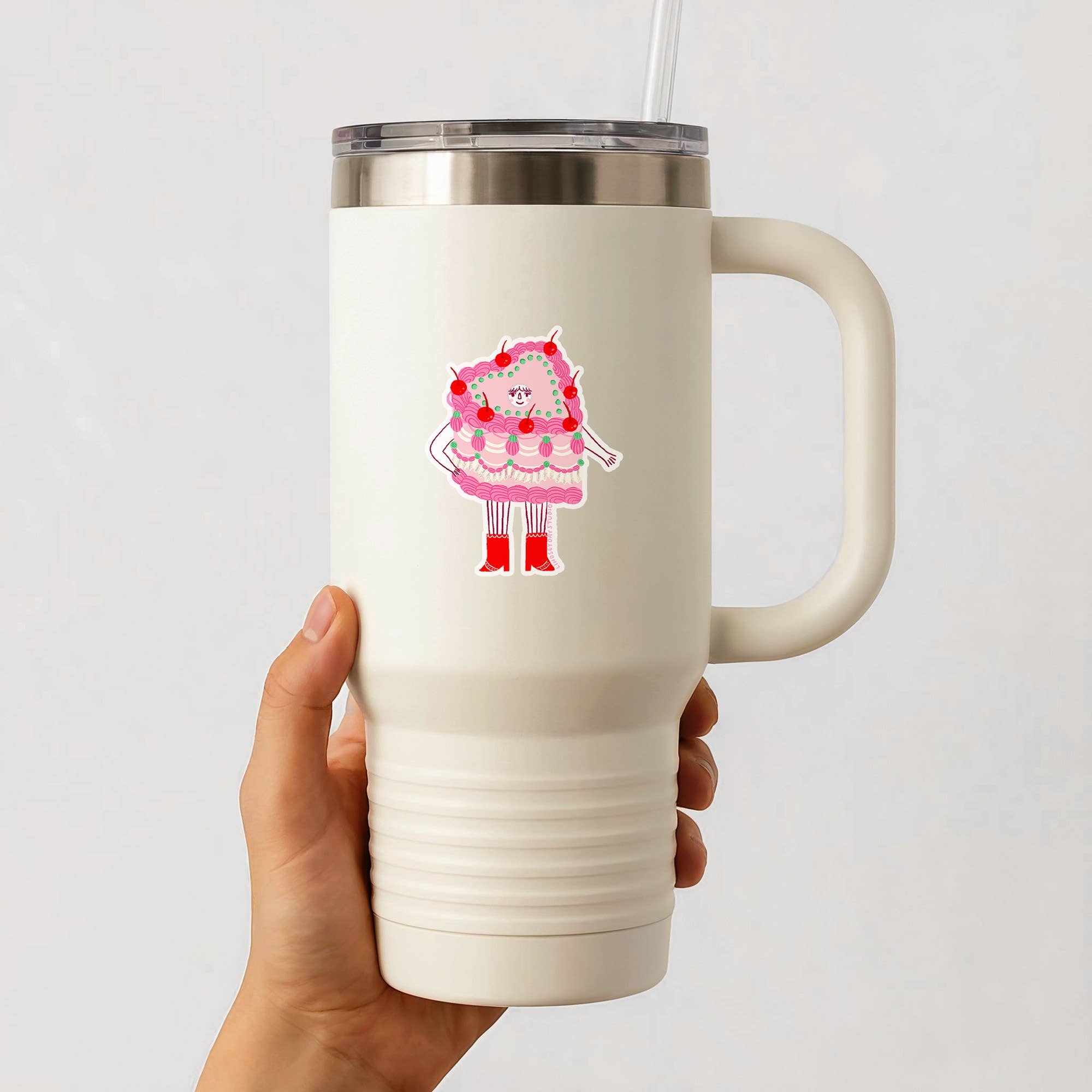 Camilla Cake Sticker, Funny Sticker, Food Sticker