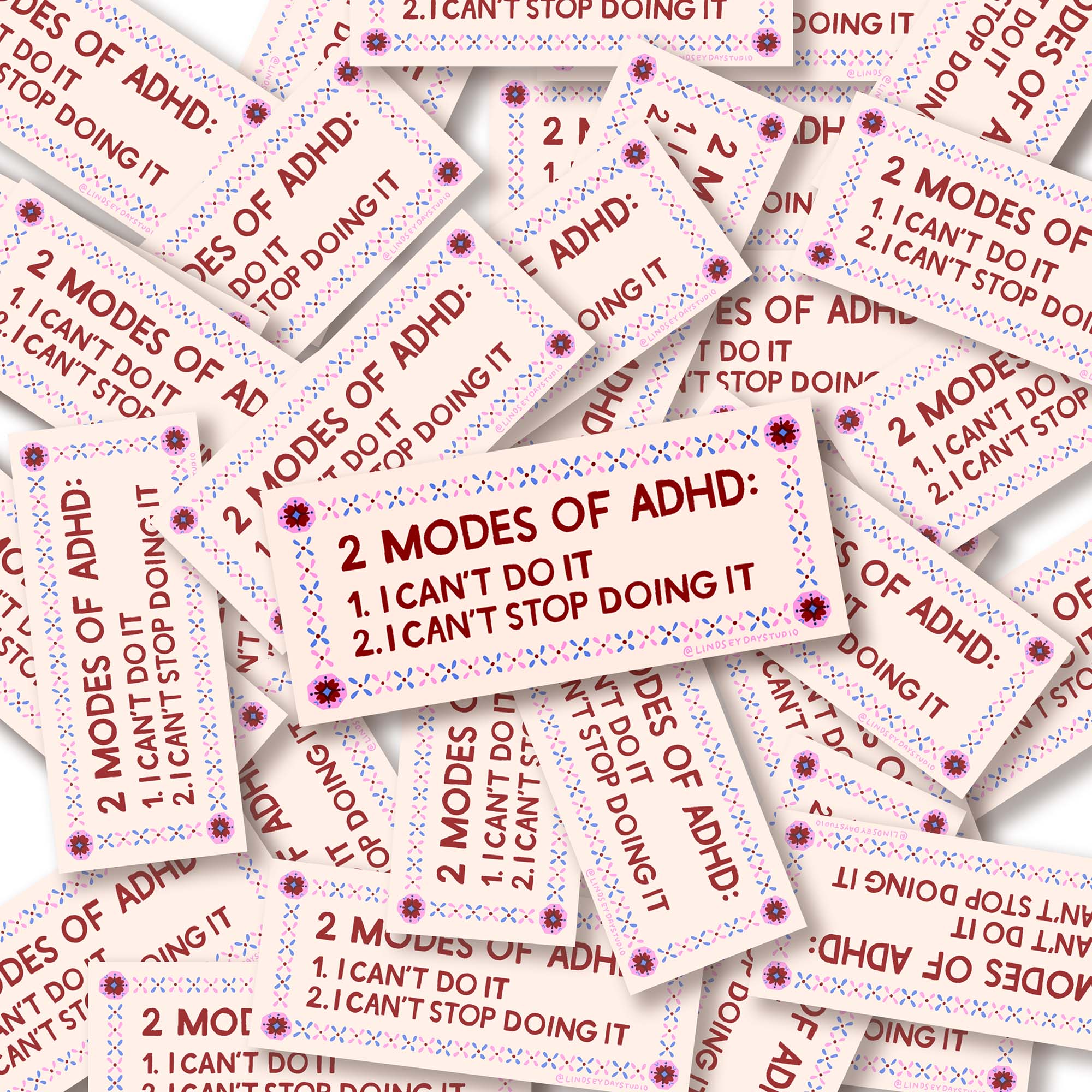 ADHD Mental Health Sticker, Funny Sticker
