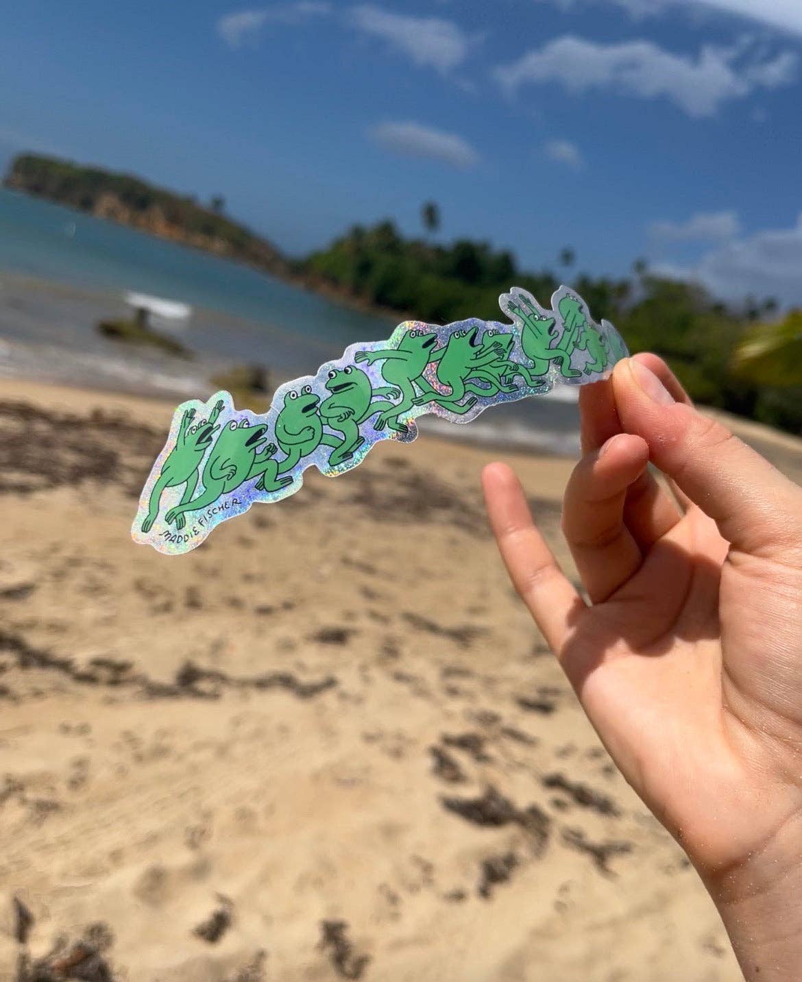 Frantic Frogs Sticker - Sparkly: Single Sticker