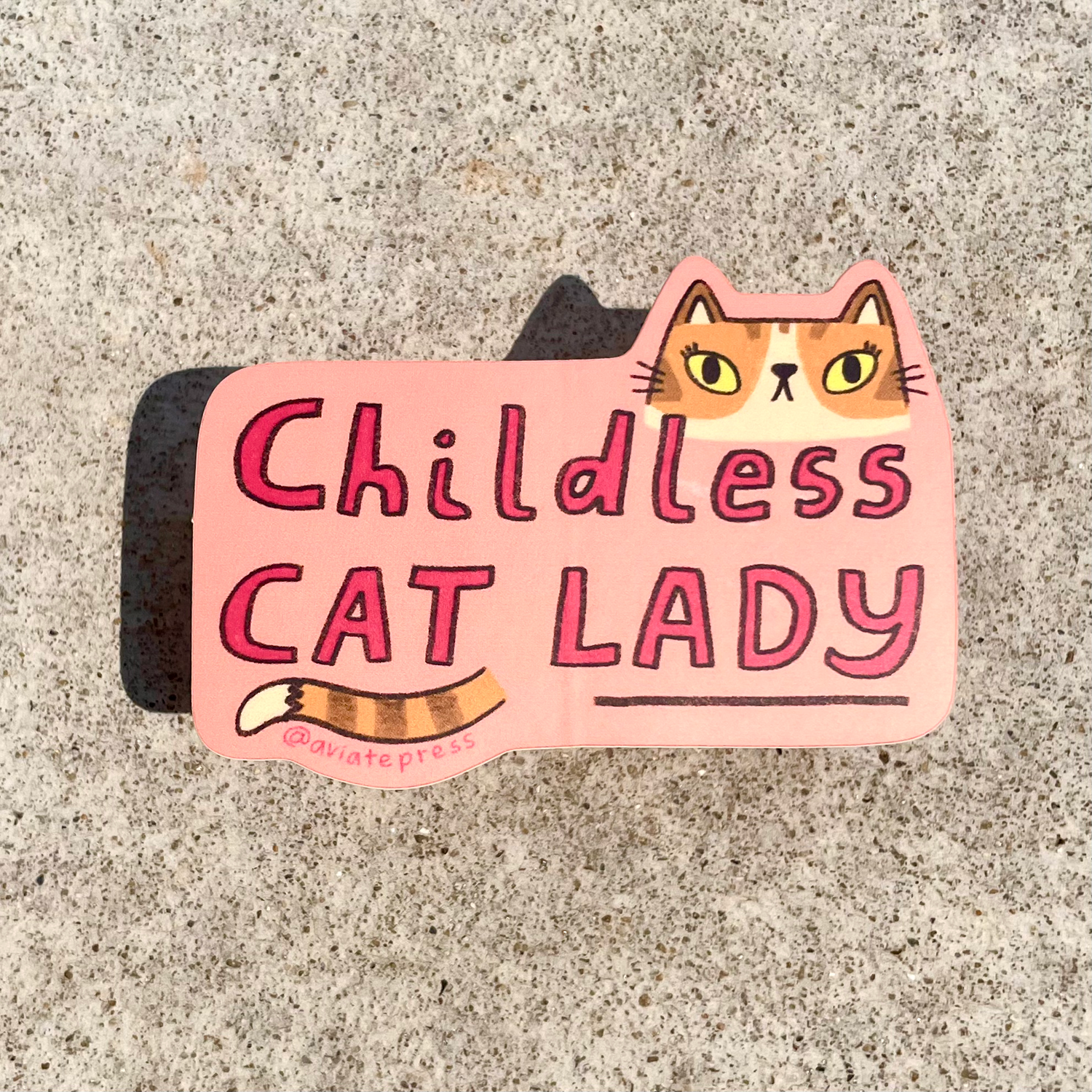 Liberal Childless Cat Lady Decorative Vinyl Sticker