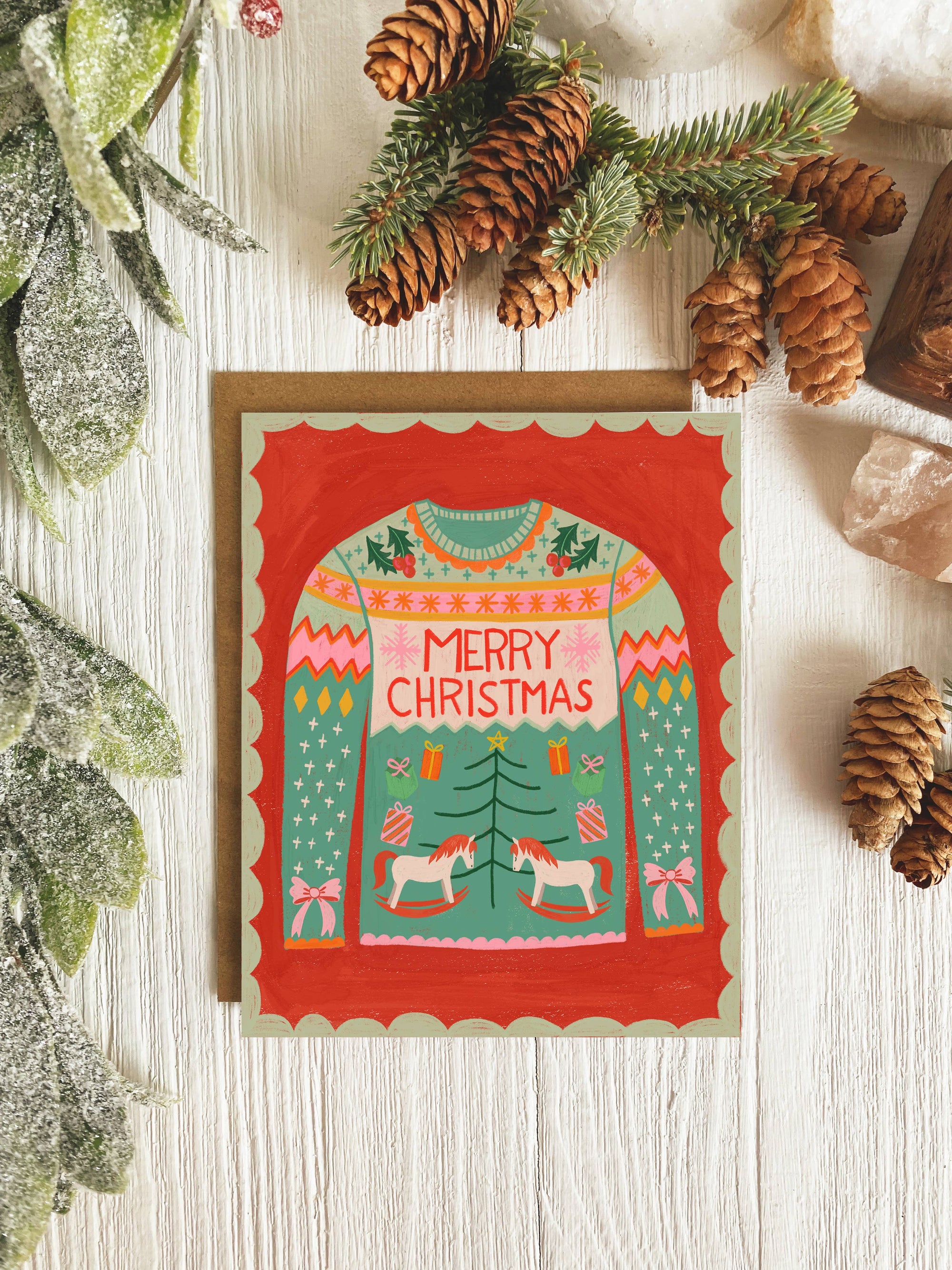 Christmas Sweater Greeting Card SET of 6