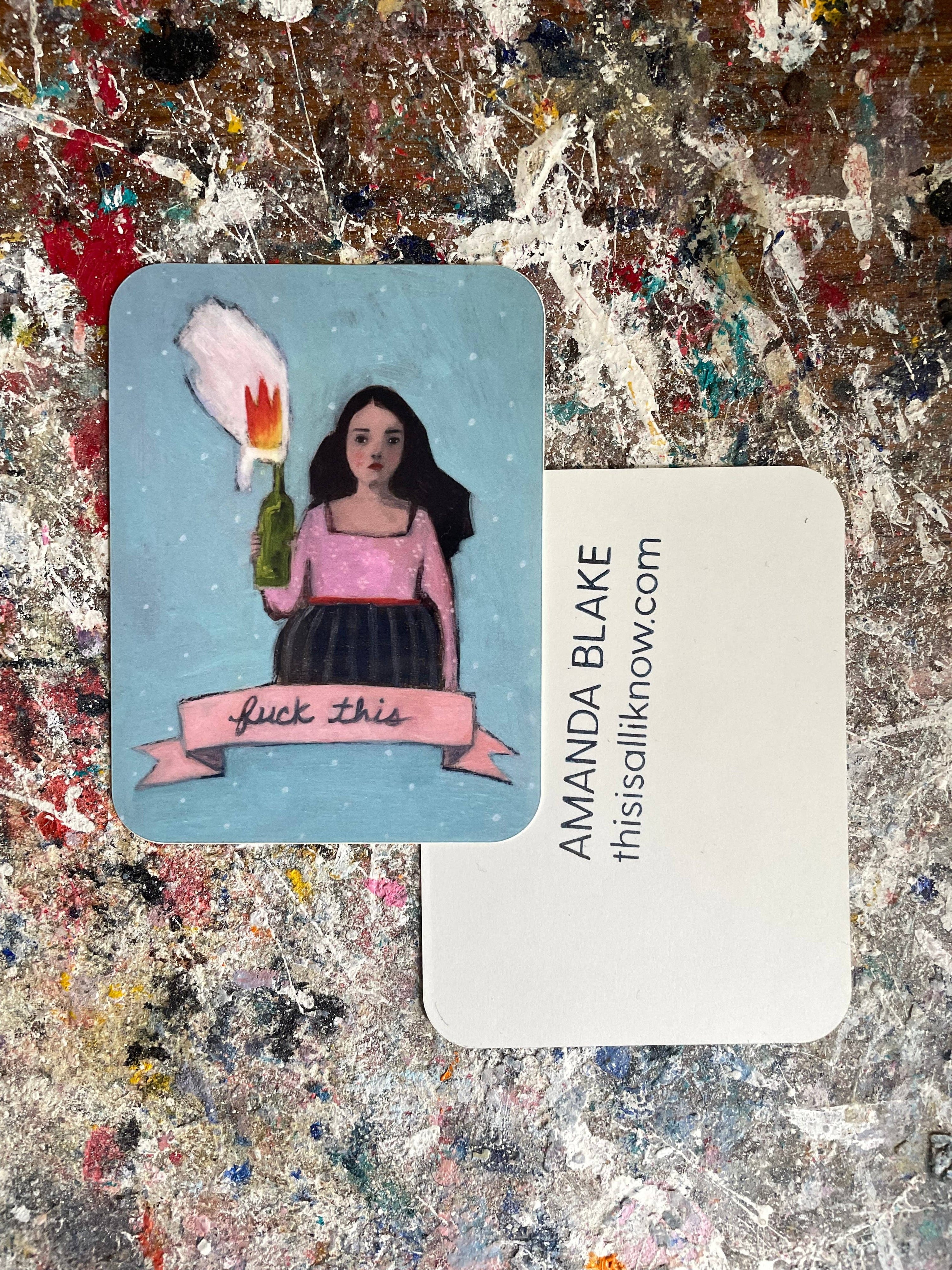 Fuck this  -   Glossy vinyl sticker