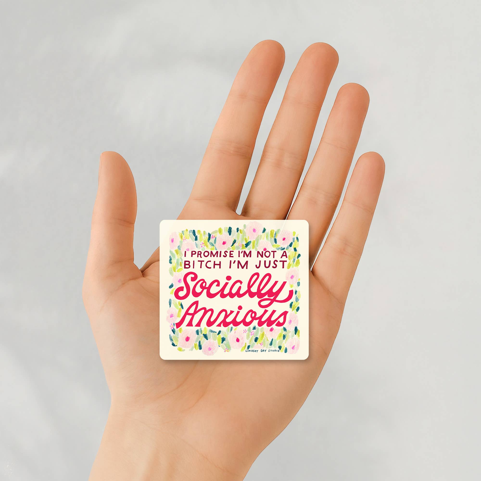 Socially Anxious Sticker, Funny Sticker, Anxiety Sticker